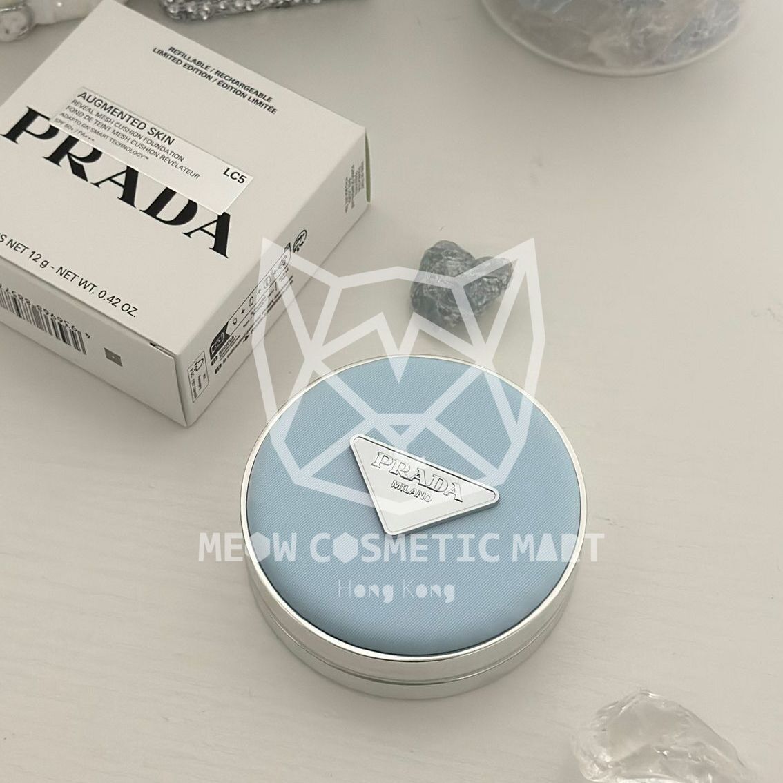 Prada - Reveal Mesh Cushion 藍色Limited Edition  #LC5 #LN10