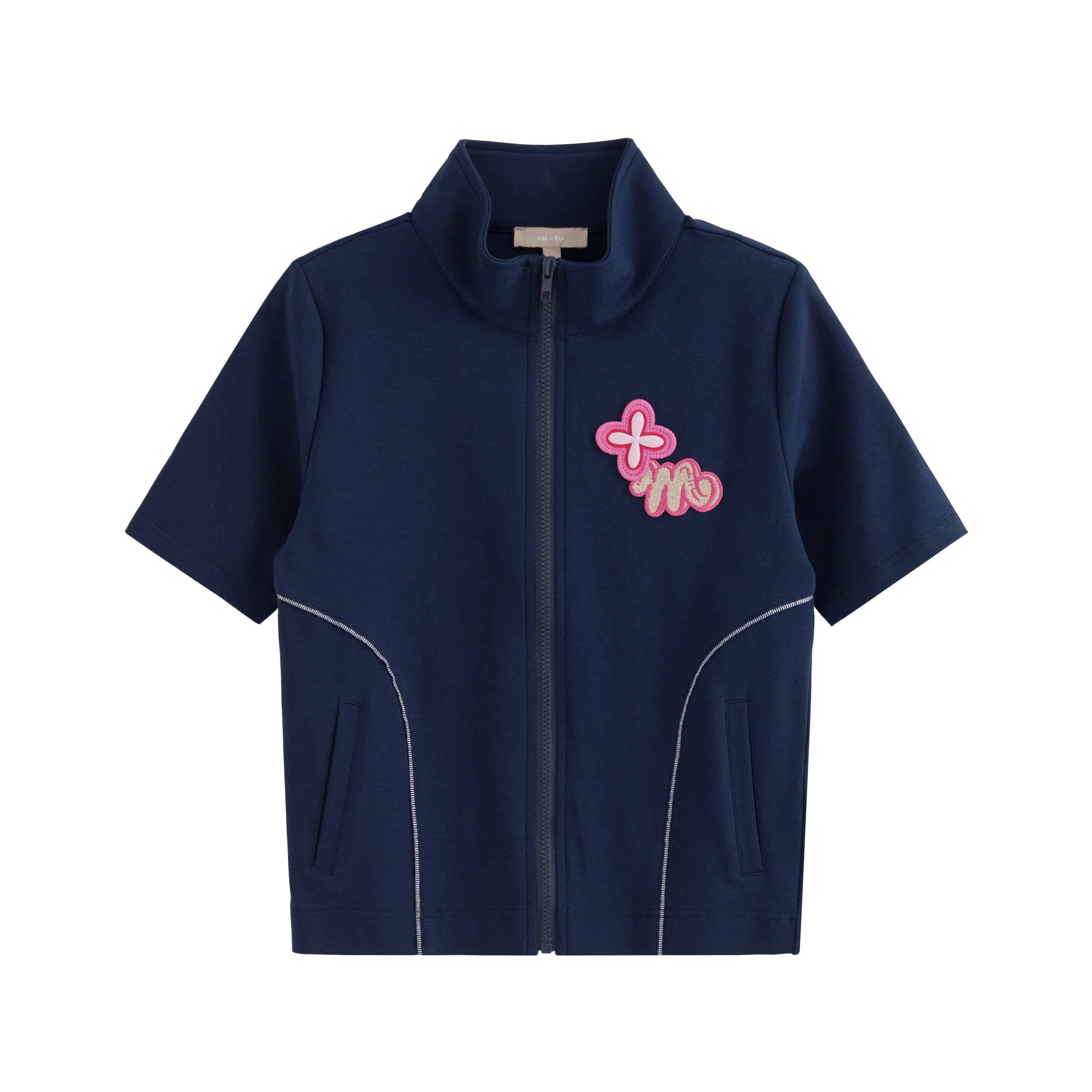 mi-tu 刺绣印花运动上衣