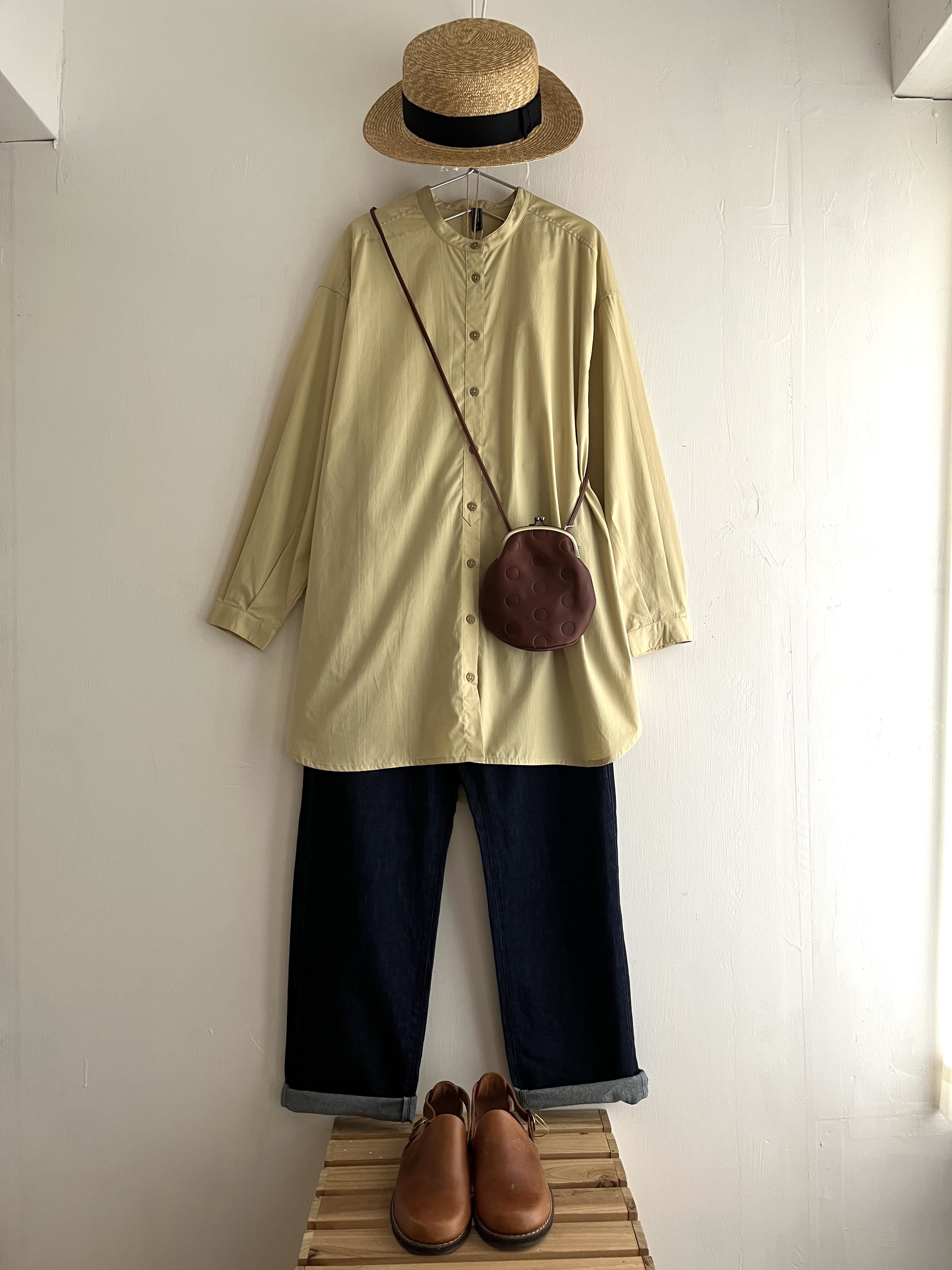 NORTHERN TRUCK淺褐色小企領top