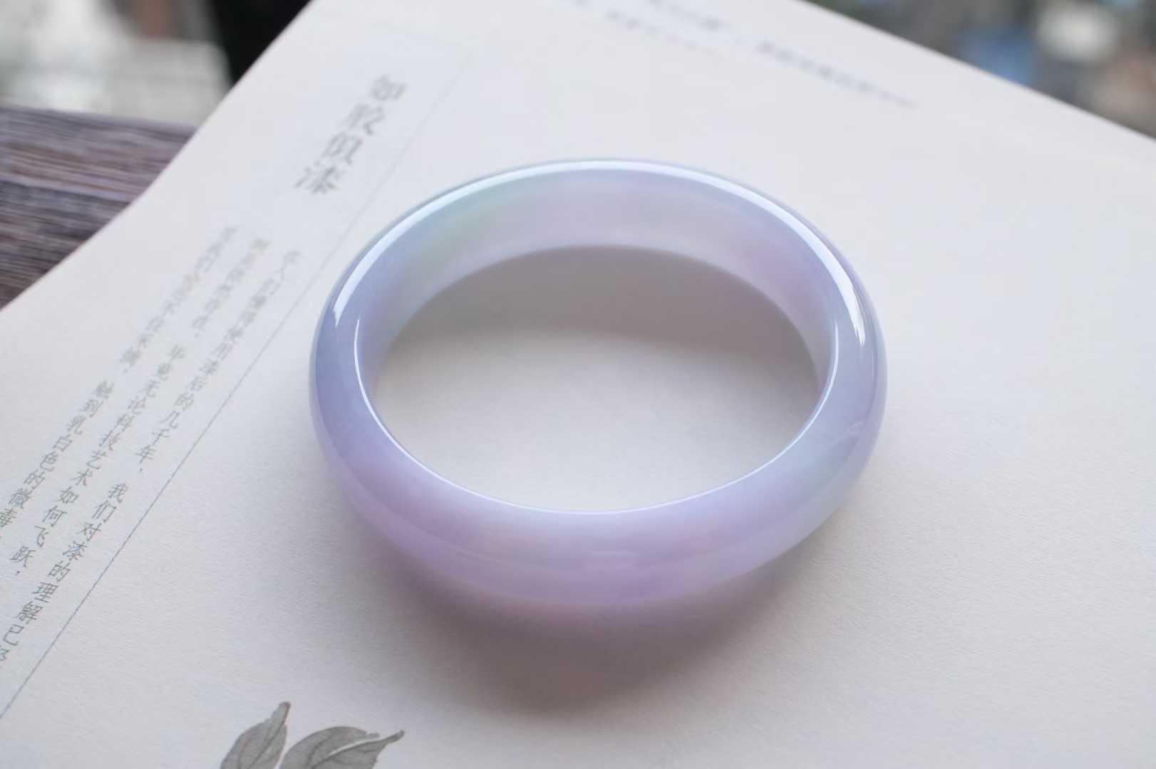 122847 51.5mm翡翠冰種紫羅蘭貴妃手鐲 (50-52)