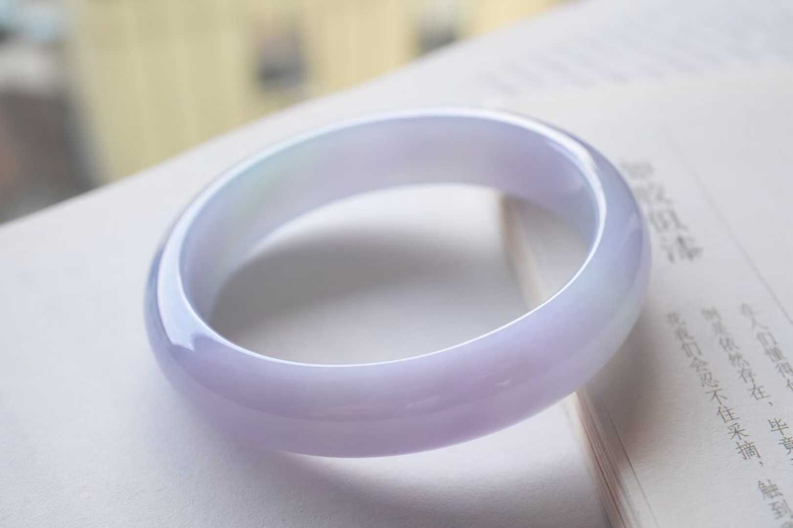 翡翠冰種紫羅蘭貴妃手鐲,天然翡翠A玉, 緬甸玉, Jade, Jadeite