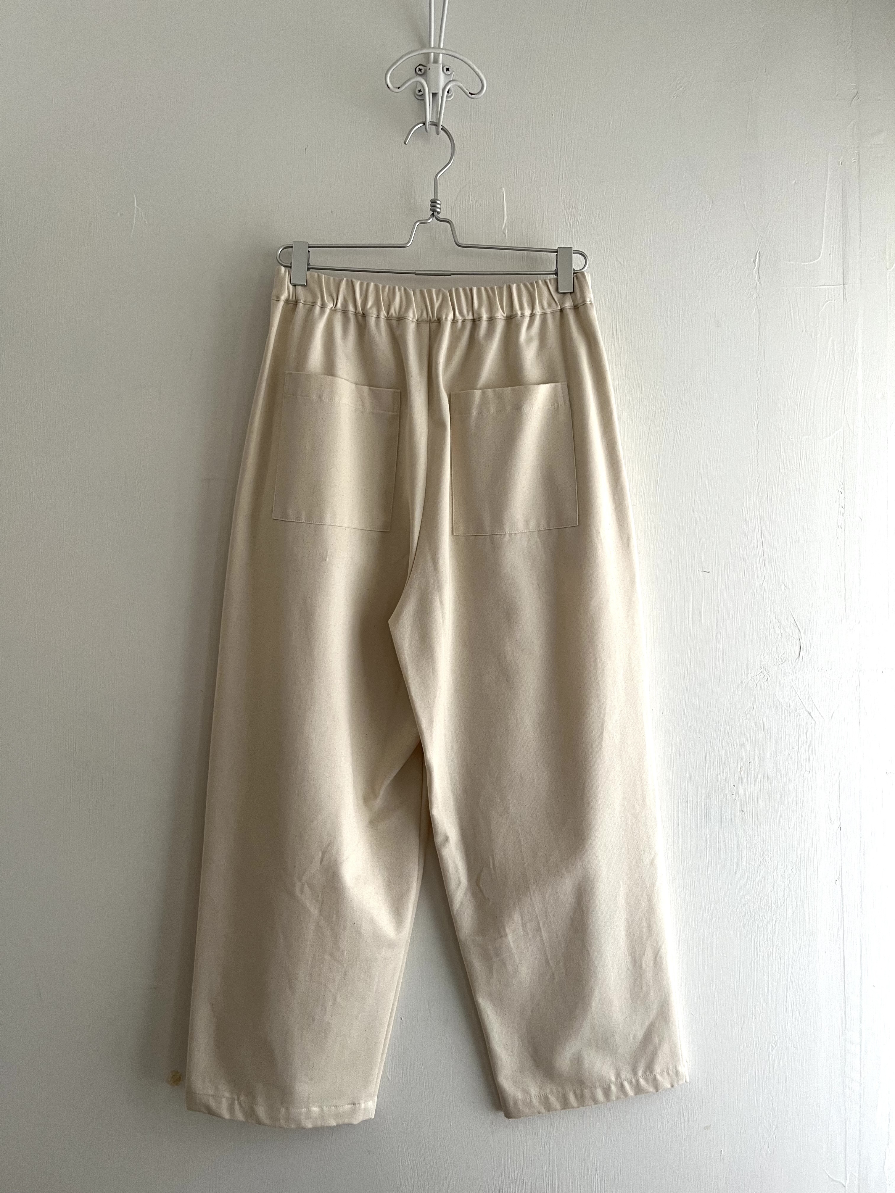 日本製nachukara米色全橡筋闊褲