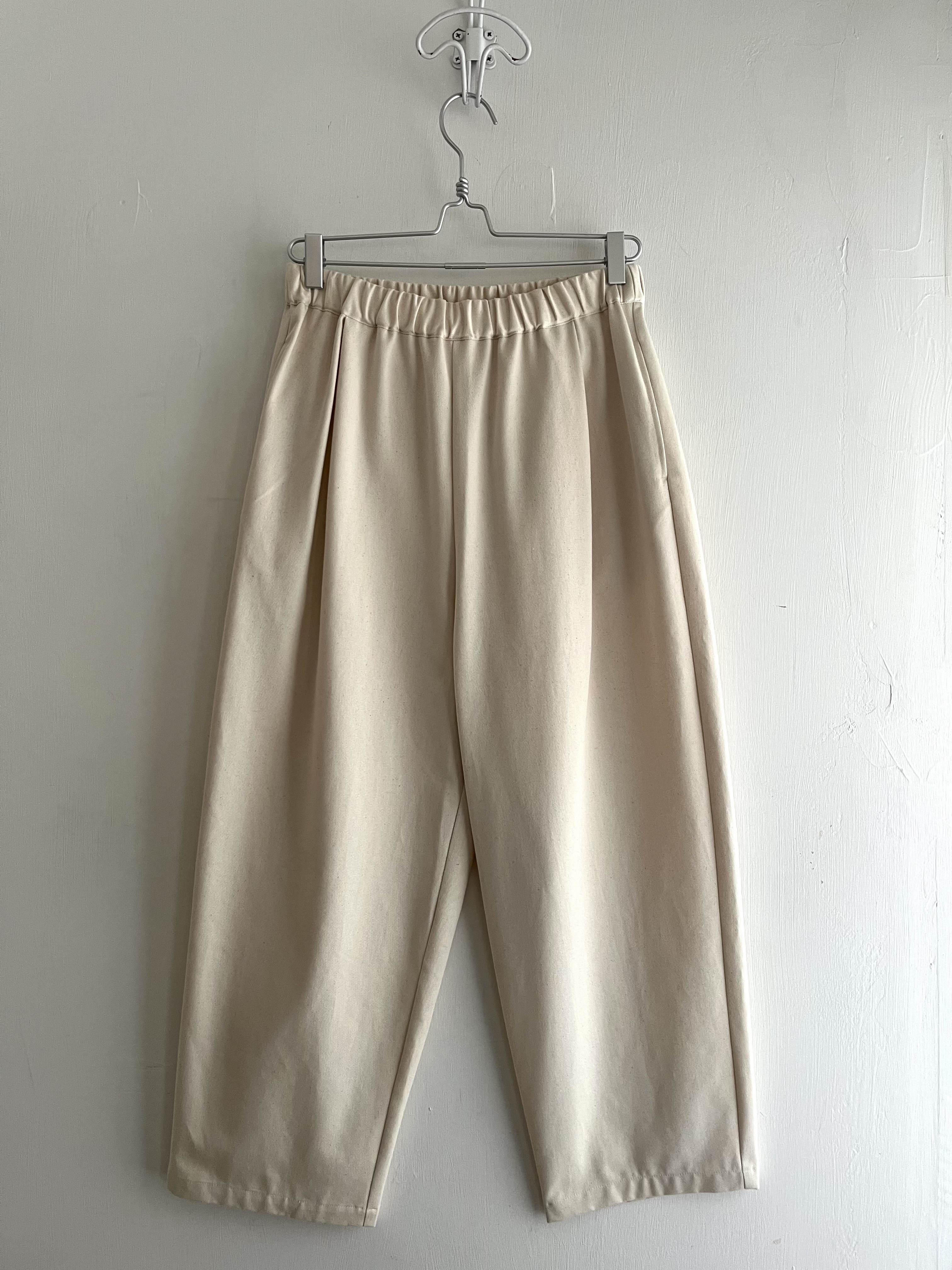 日本製nachukara米色全橡筋闊褲