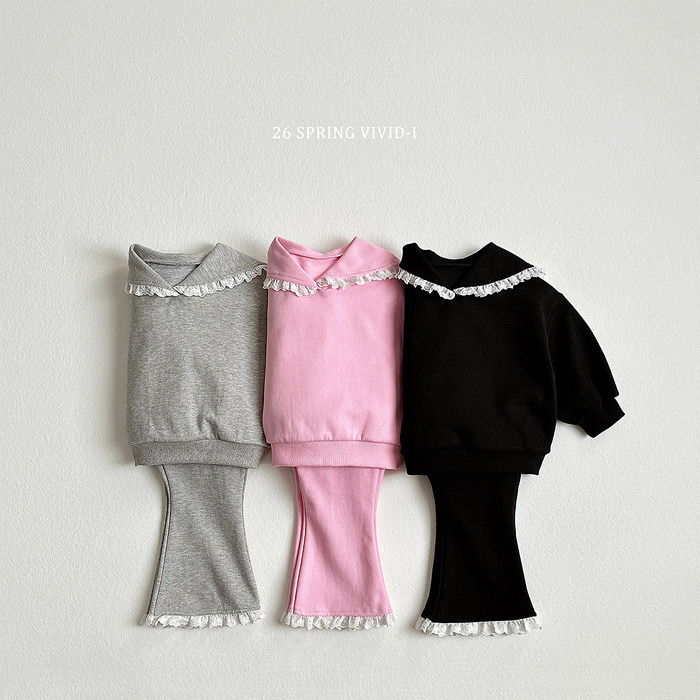 正韓春vividi 三色奶油邊有領套裝