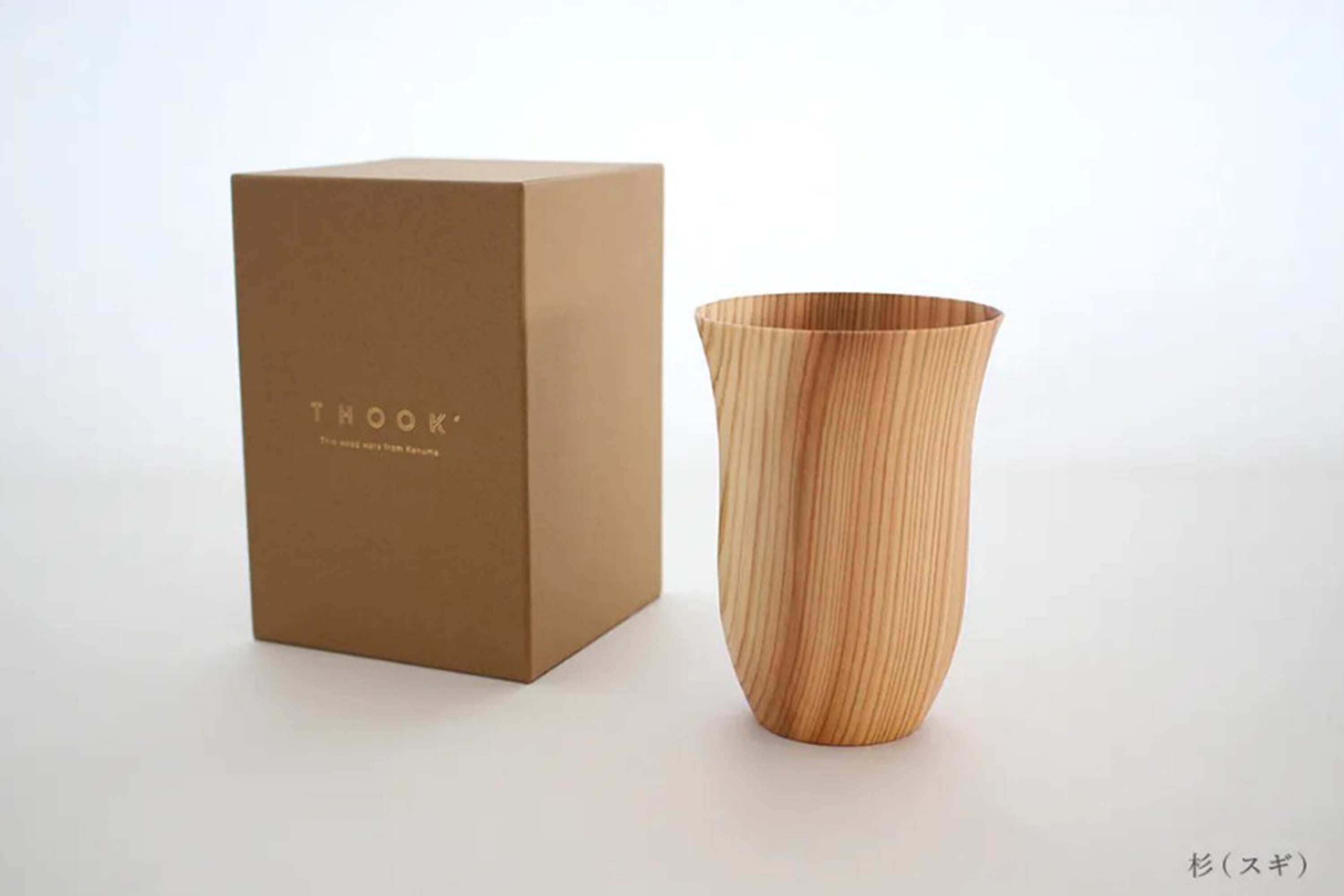 日本手工切削製造1mm超輕薄可透光的杉木材質啤酒杯