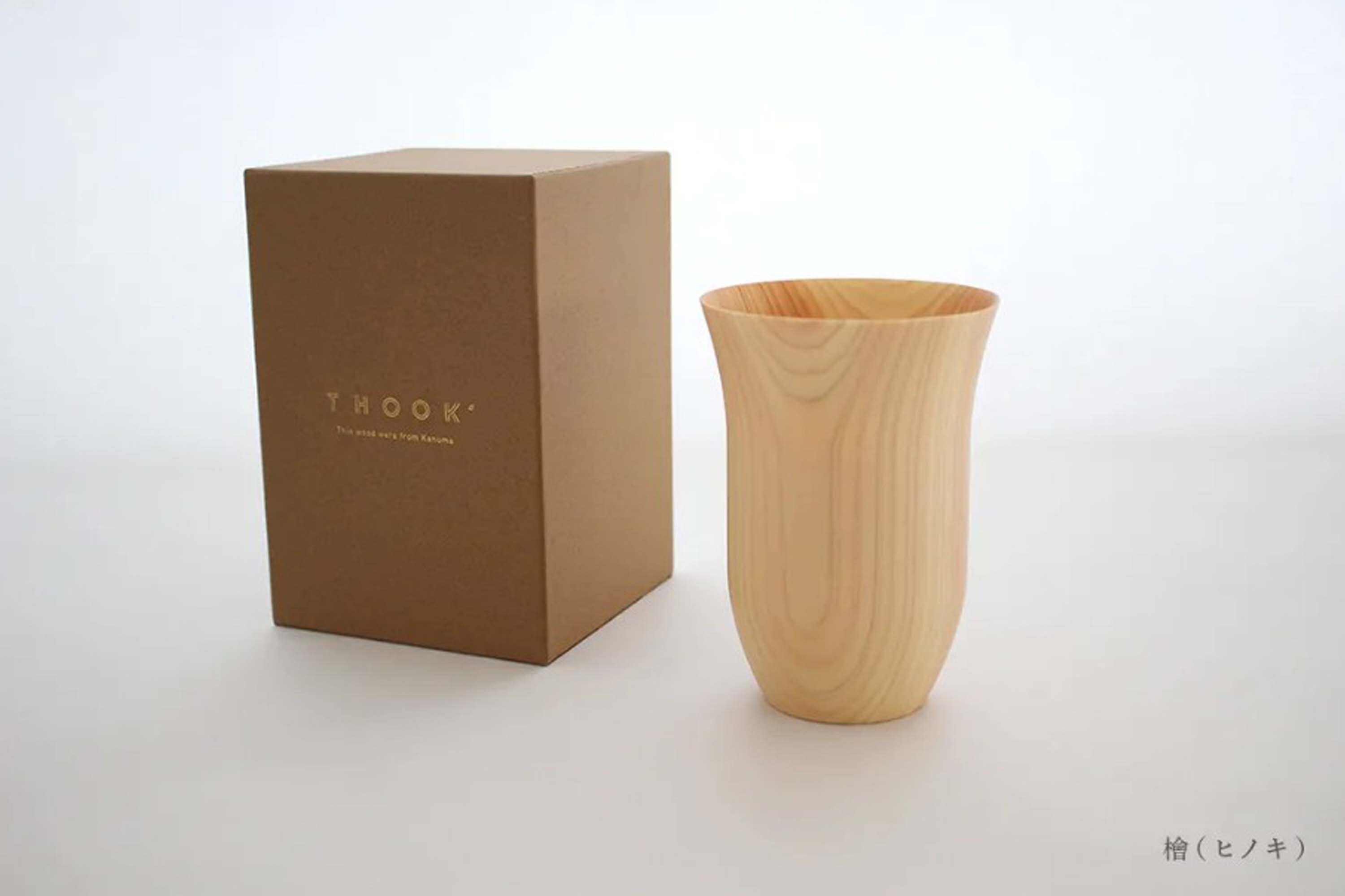 日本手工切削製造1mm超輕薄可透光的檜木材質啤酒杯