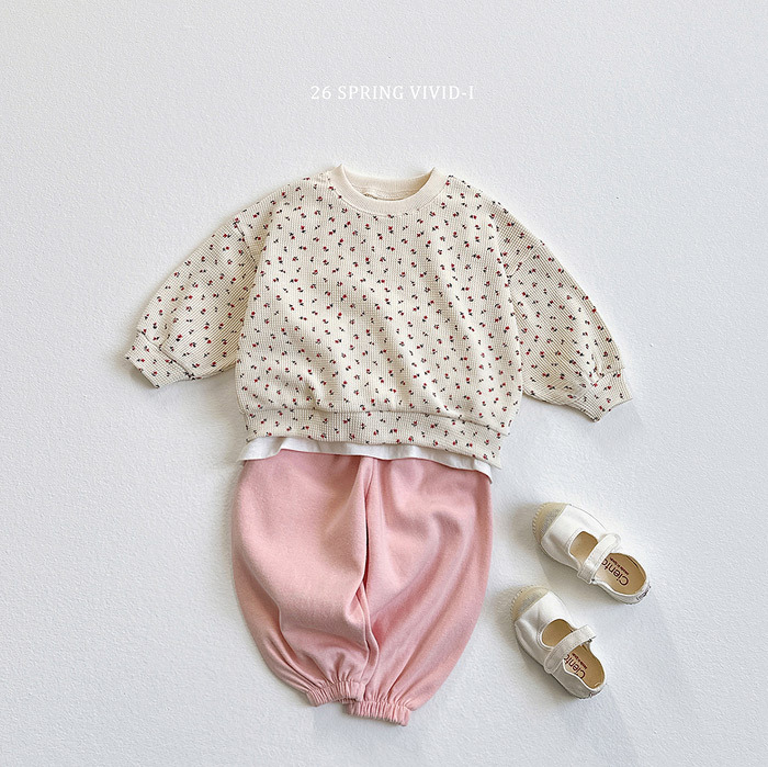 正韓春vividi 兩色碎花/草莓套裝
