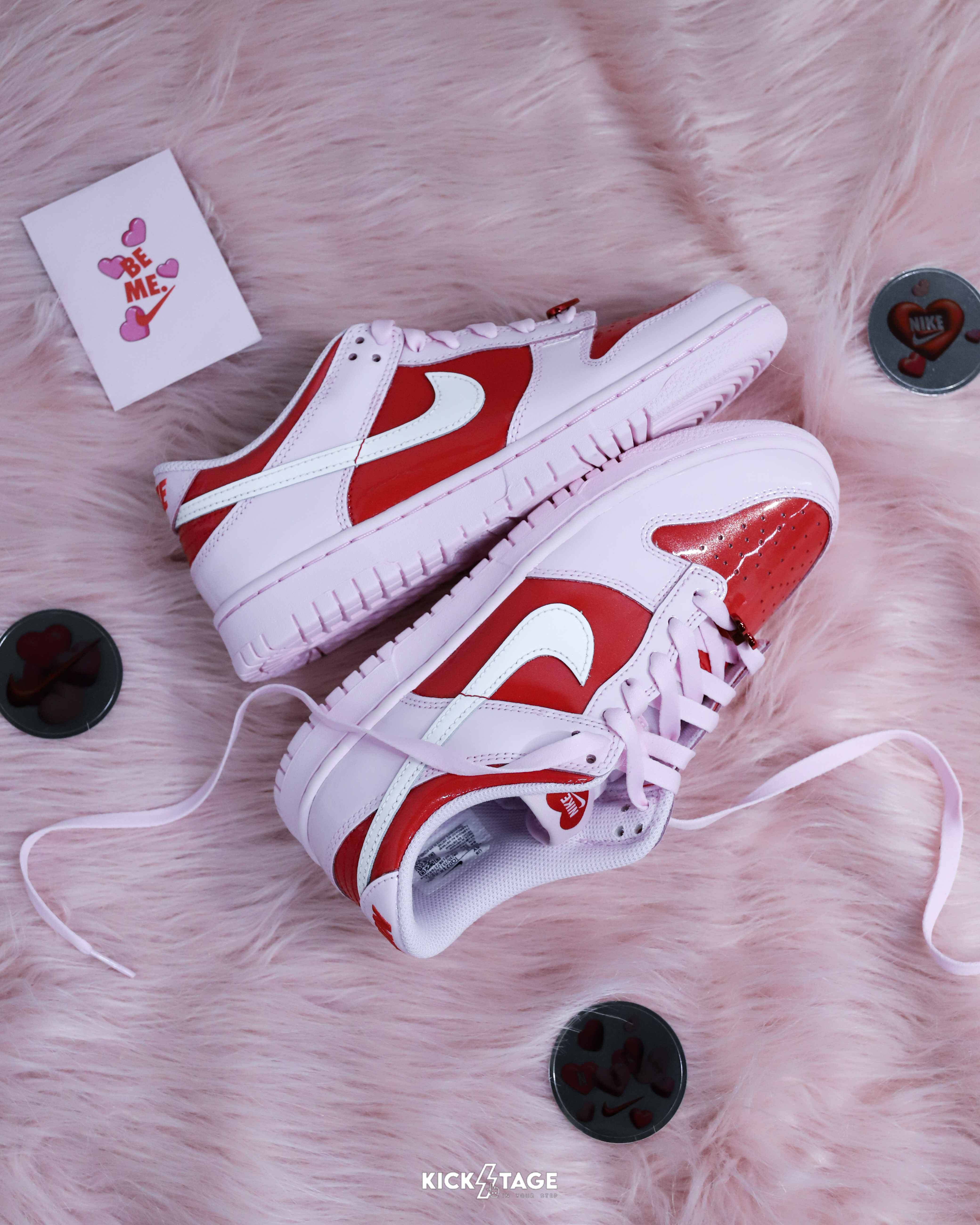 大童鞋 女生尺寸 NIKE DUNK LOW GS 'Valentine's Day' 粉紅白 情人節 皮革 愛心 經典 休閒鞋【IQ0218-663】