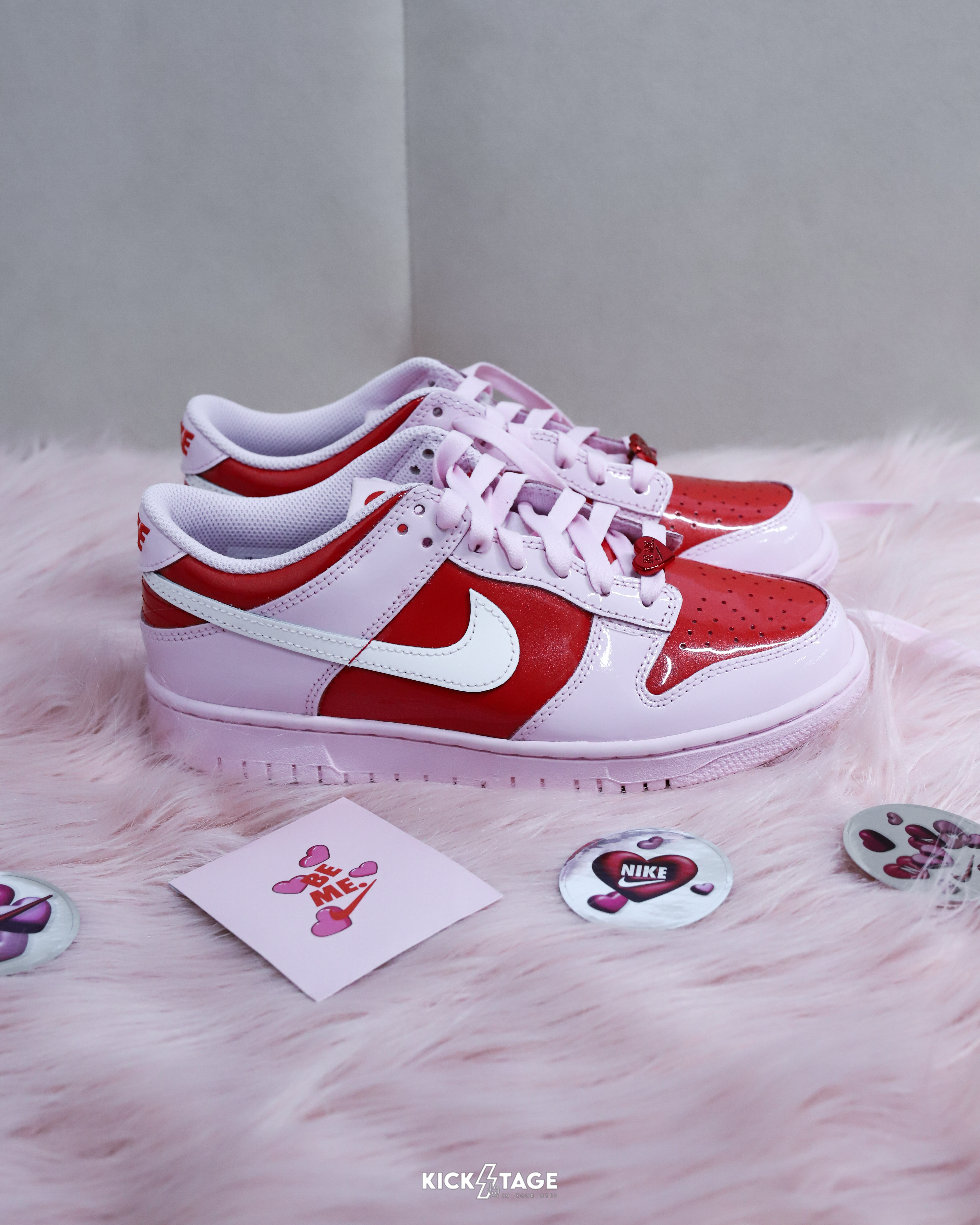大童鞋 女生尺寸 NIKE DUNK LOW GS 'Valentine's Day' 粉紅白 情人節 皮革 愛心 經典 休閒鞋【IQ0218-663】