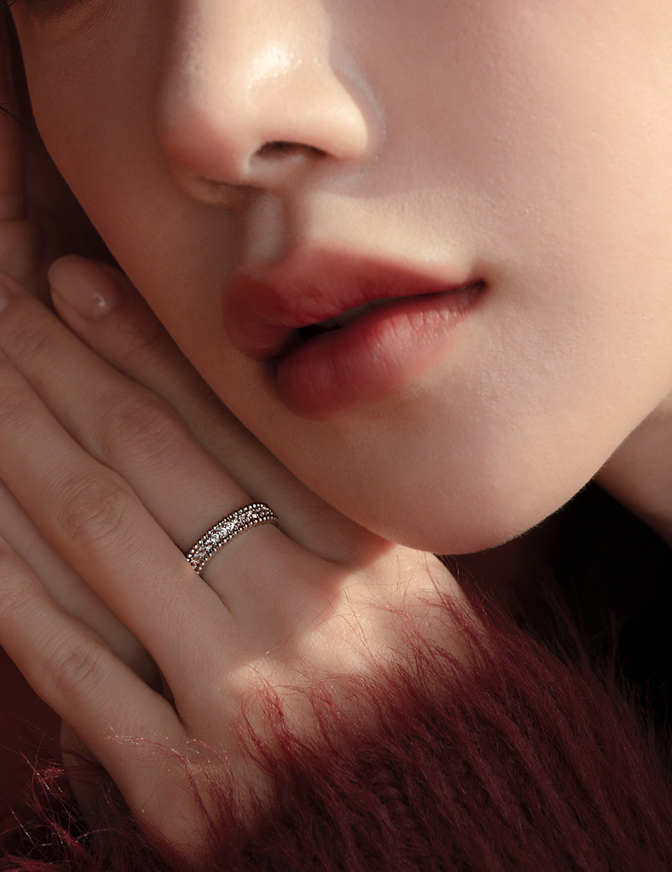 滿圈鋯石可調式戒指