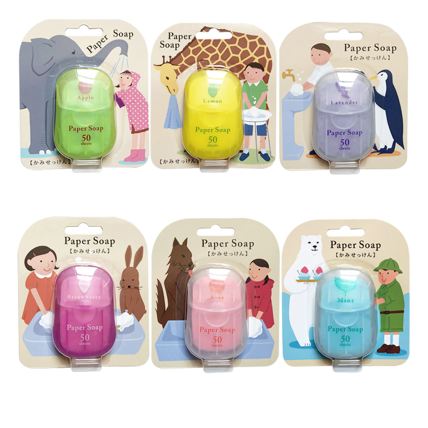 【CHARLEY】日本 paper soap 攜帶式肥皂紙5 0片 外出旅行清潔皂片 泡泡紙 旅行 洗手紙 防疫