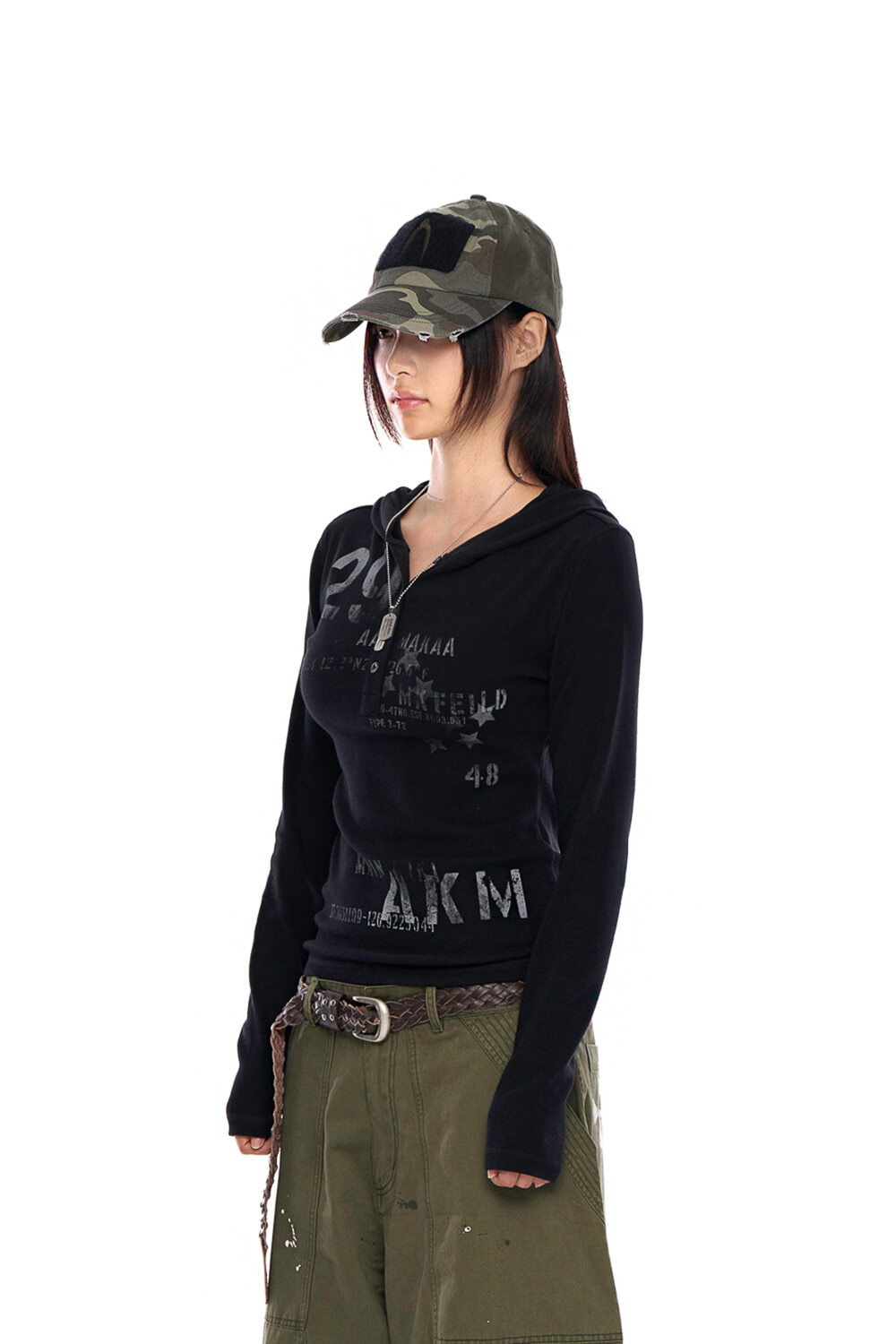 【現貨】Numbering Hooded Long Sleeve (Black)