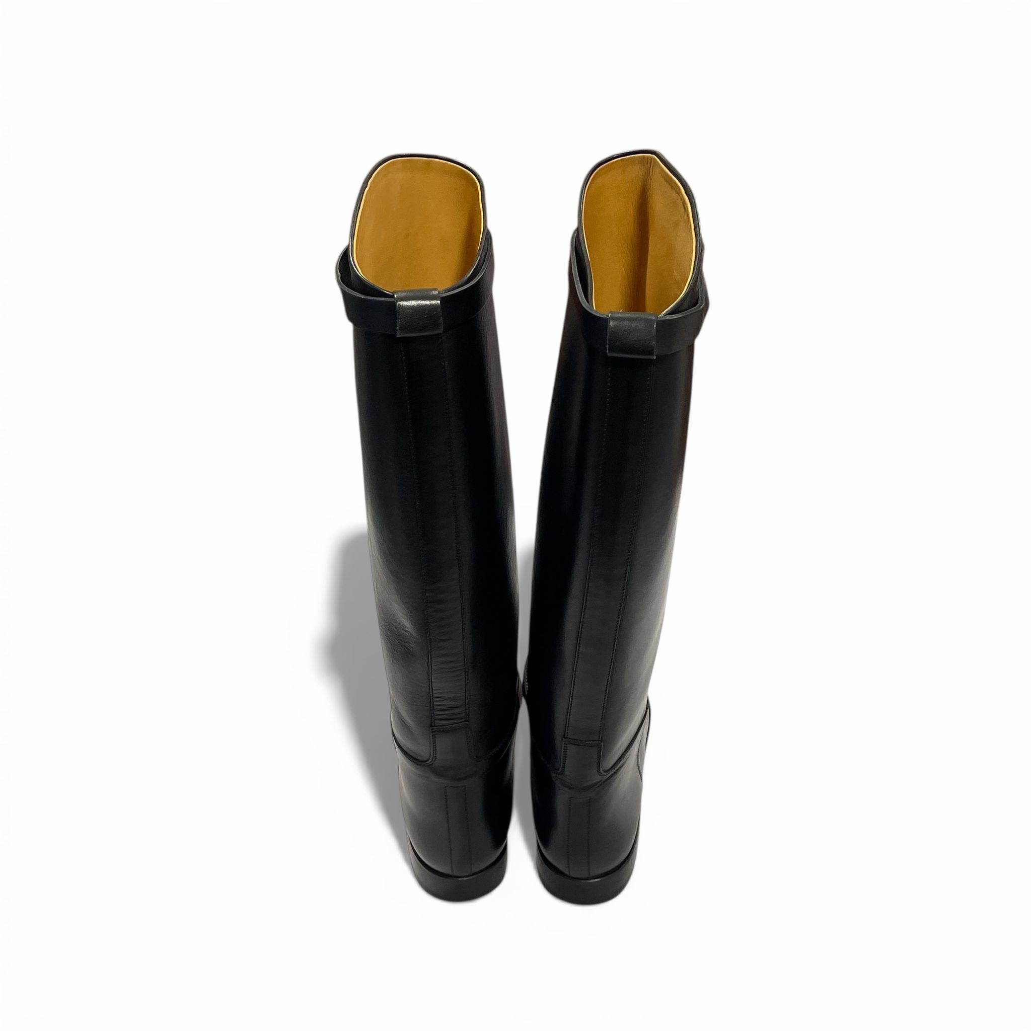 SPECIAL OFFER !!!DISPLAY~未使用品KELLY  JUMPING SHORTER BOOT 37碼 愛馬士長靴 黑色SWIFT銀扣 #BRAND NEW #香榭站正品