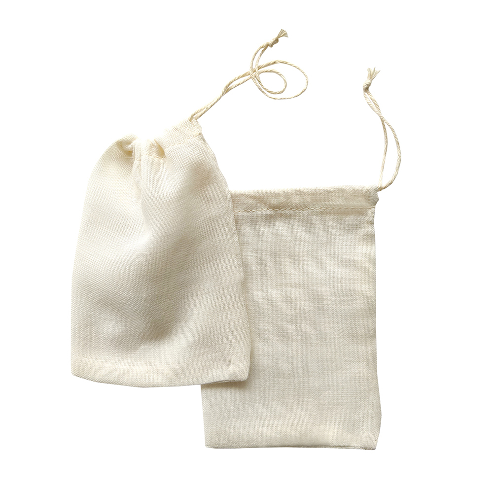 單層紗布抽繩濾袋S1(兩件裝) | 藍天畫布有機棉