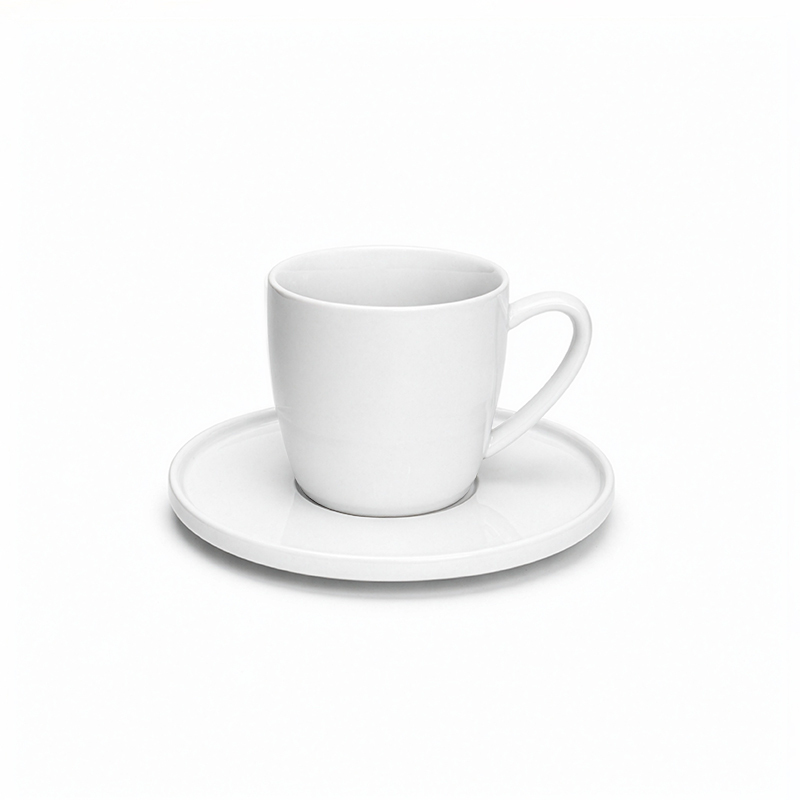 白杯碟組/含苞玫瑰