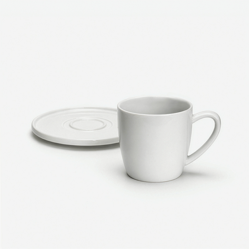 白杯碟組/含苞玫瑰