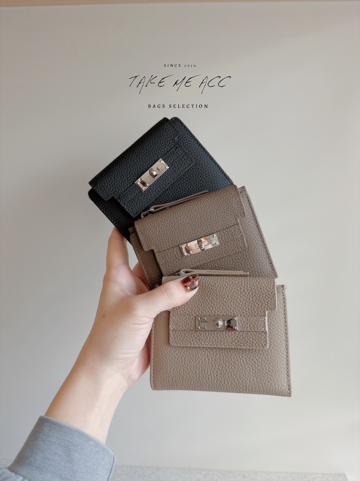 特別年前加開的牛皮小凱莉短夾｜Take Me 闆娘嚴選真皮包