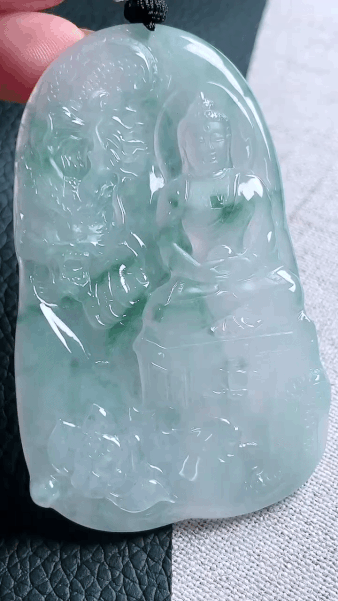 12231 翡翠冰飄花玉龍阿彌陀佛