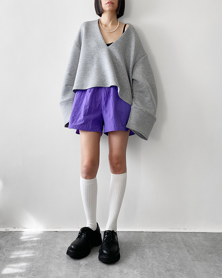 MKT-2863 寬袖太空棉上衣 ɢʀᴇʏ