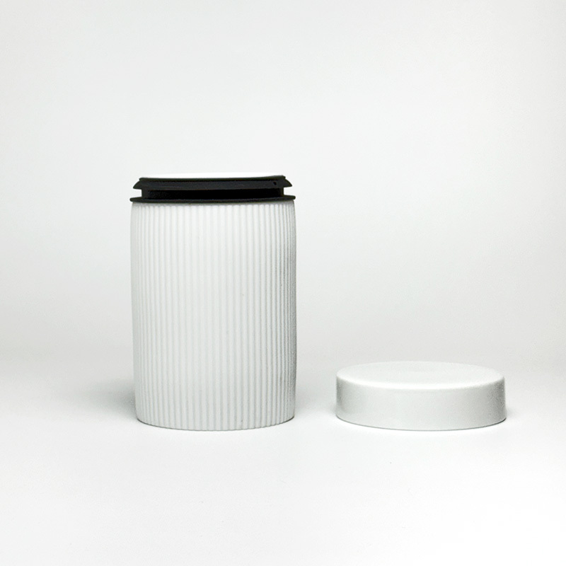 古希臘柱茶罐(黑矽膠)