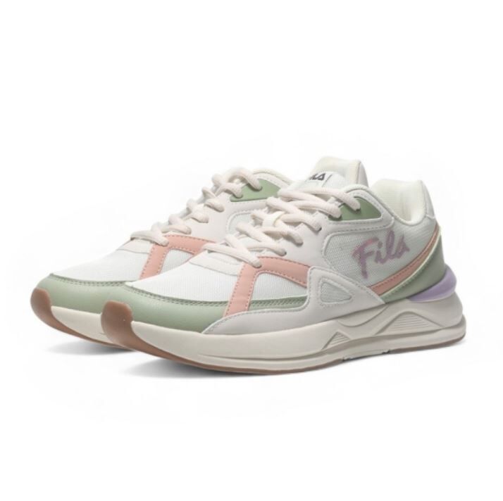【下殺↘ $990】FILA 休閒鞋 EDITION 米白 粉綠 復古 麂皮 運動鞋 女 5J905X135