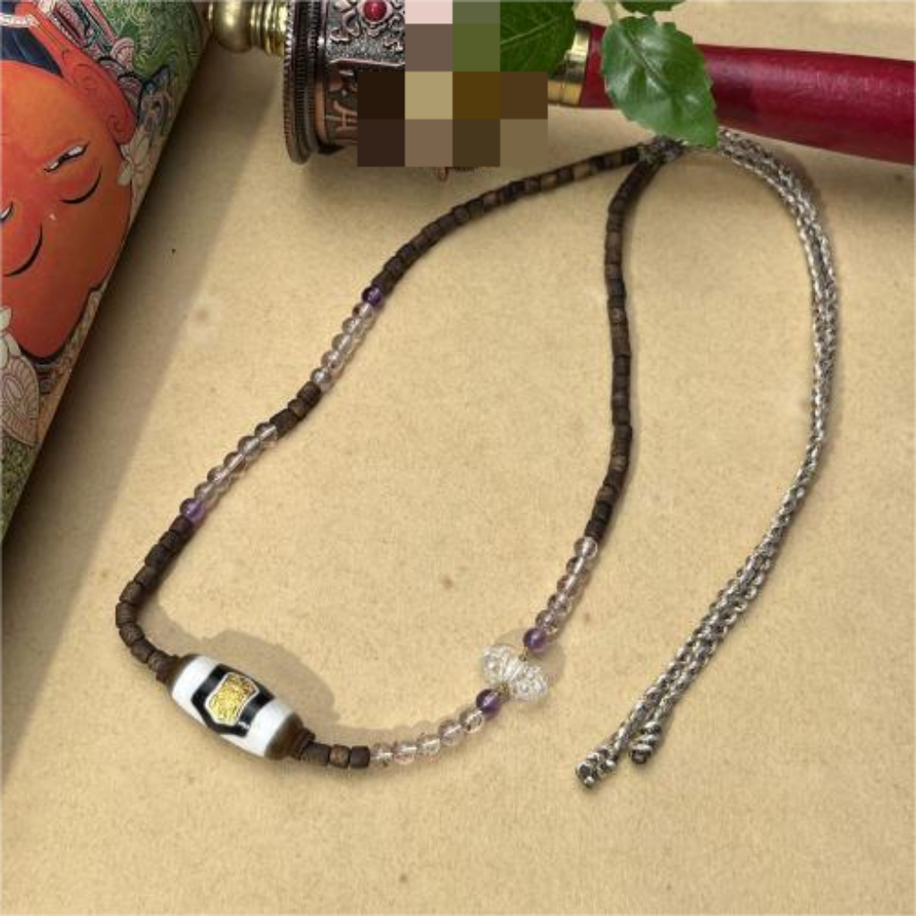 OTH-LLG0202-004 葉岩雪域白三眼18k項鏈 12mm*29mm (A4)