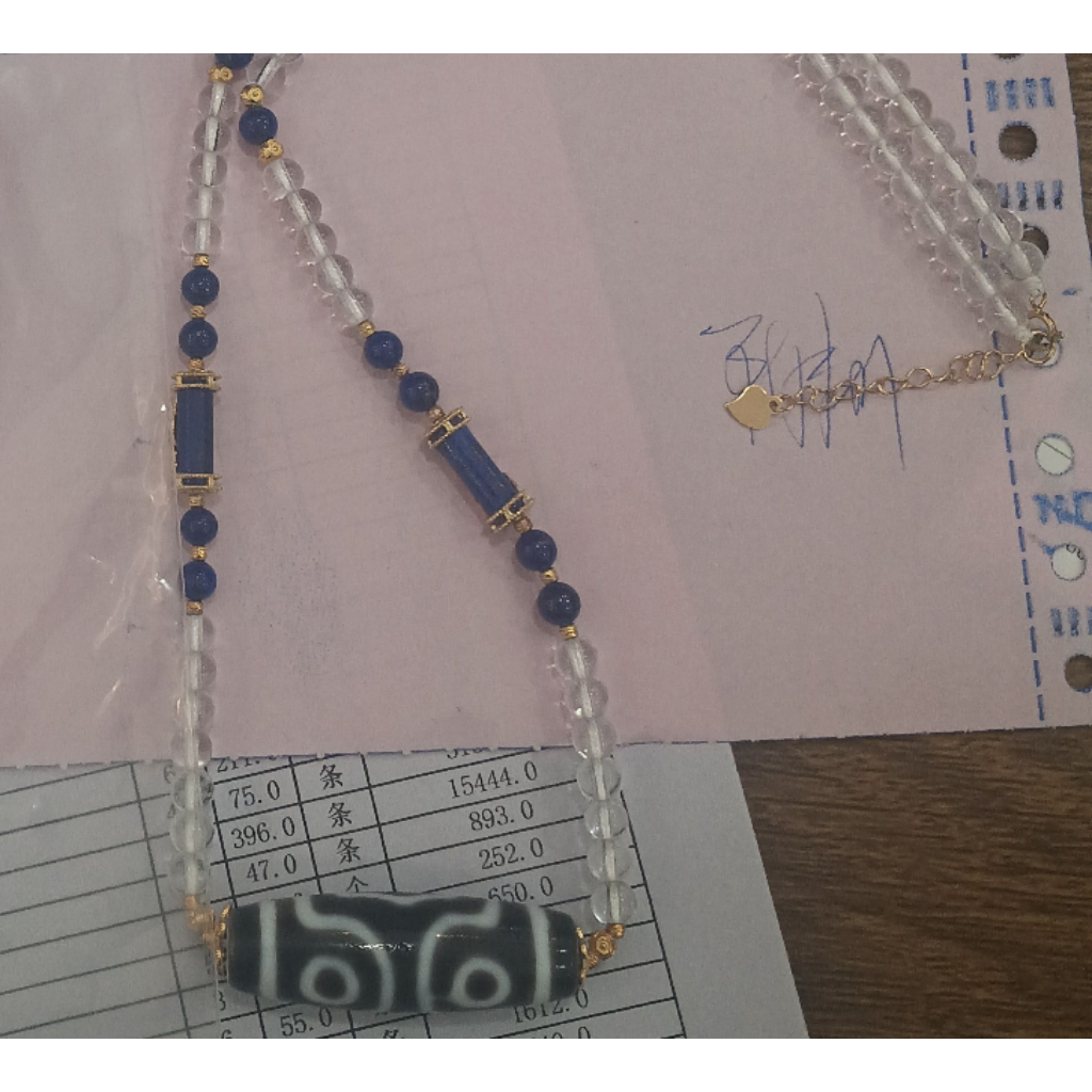 OTH-LLG0202-009 大鵬三眼水晶銀款項鏈 12mm*38mm (A9)