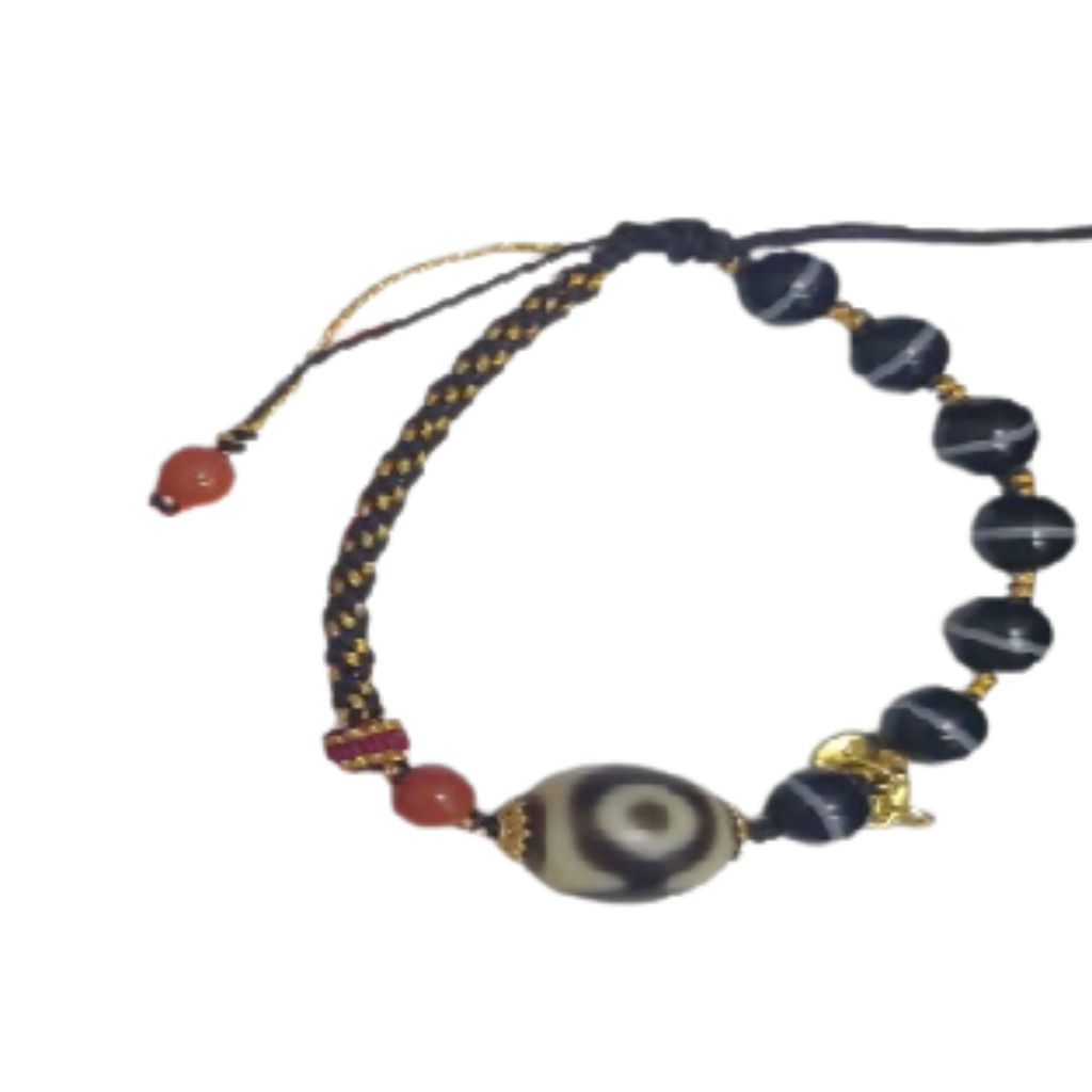 OTH-LLG0202-020 熊貓三眼手繩 貓三18mm*14mm 一線8mm (A20)