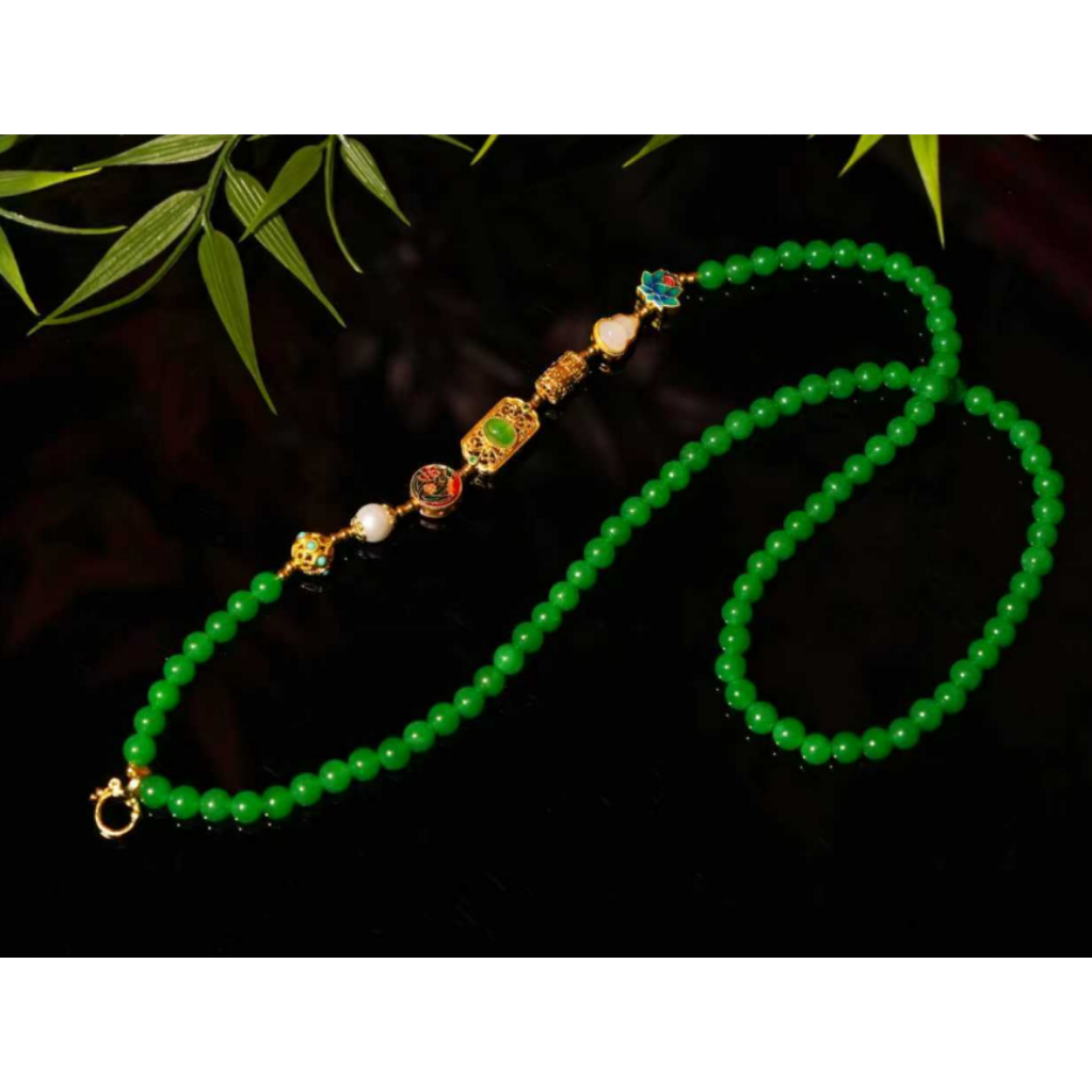 OTH-LLG0202-034 綠玉髓萬能鏈 (A34)