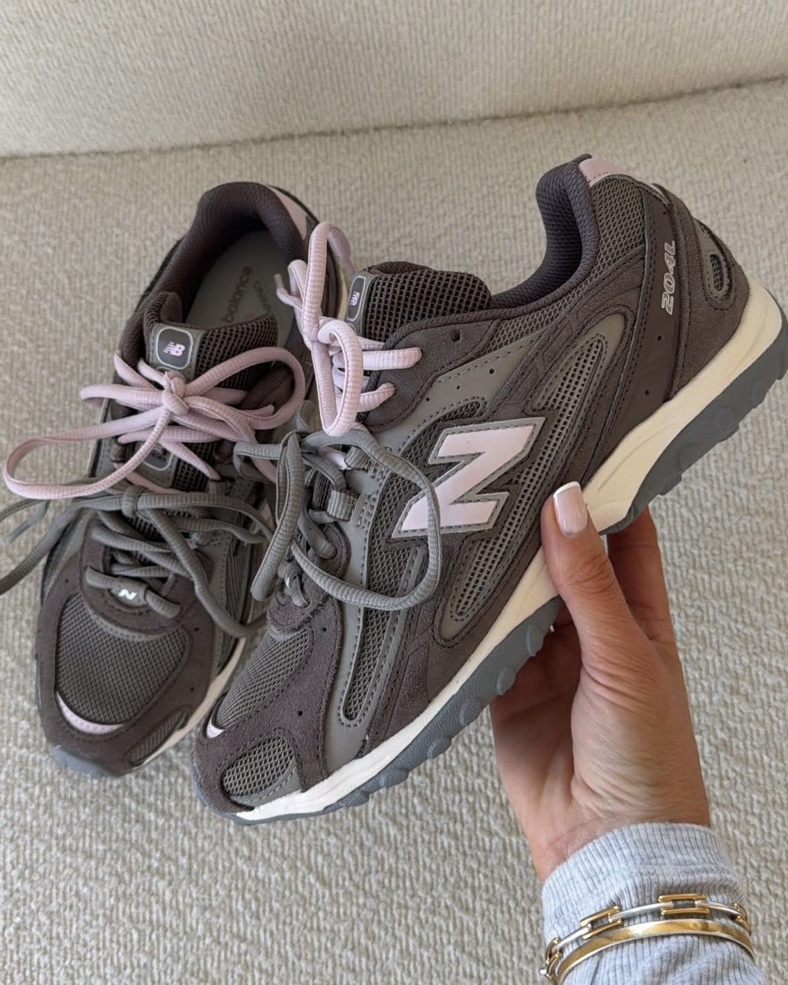 New Balance NB 204L 復古 麂皮 網眼 咖啡色