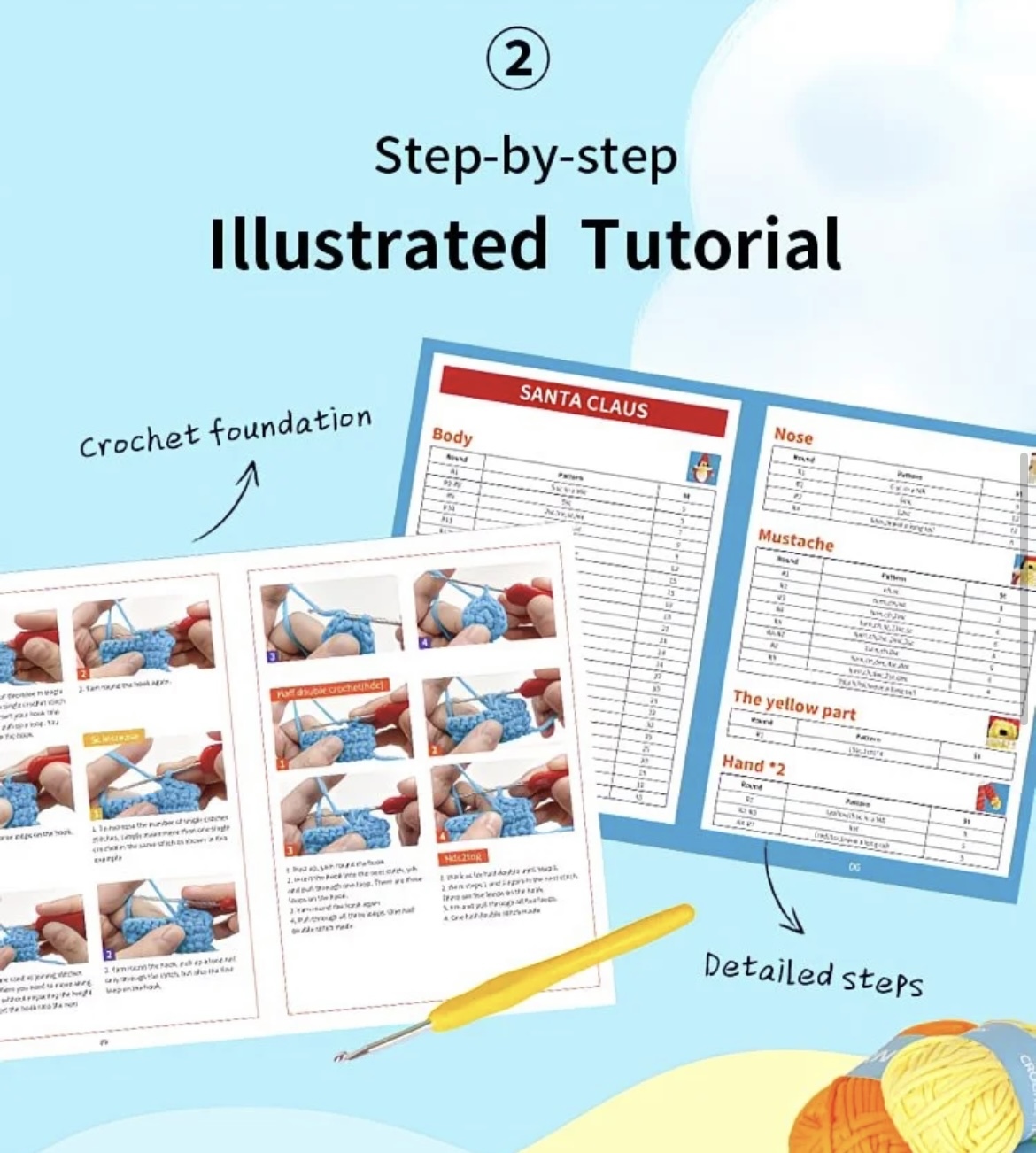 走路的5隻小蔬菜（鈎織材料套裝）