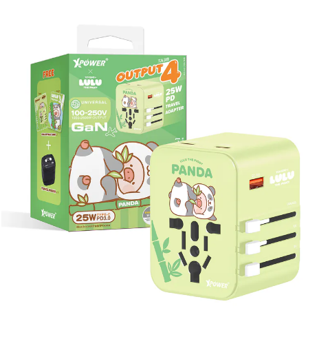 (6465)XPower x 罐頭豬LuLuTA3B 25W 4輸出PD3.0/PPS旅行充電器