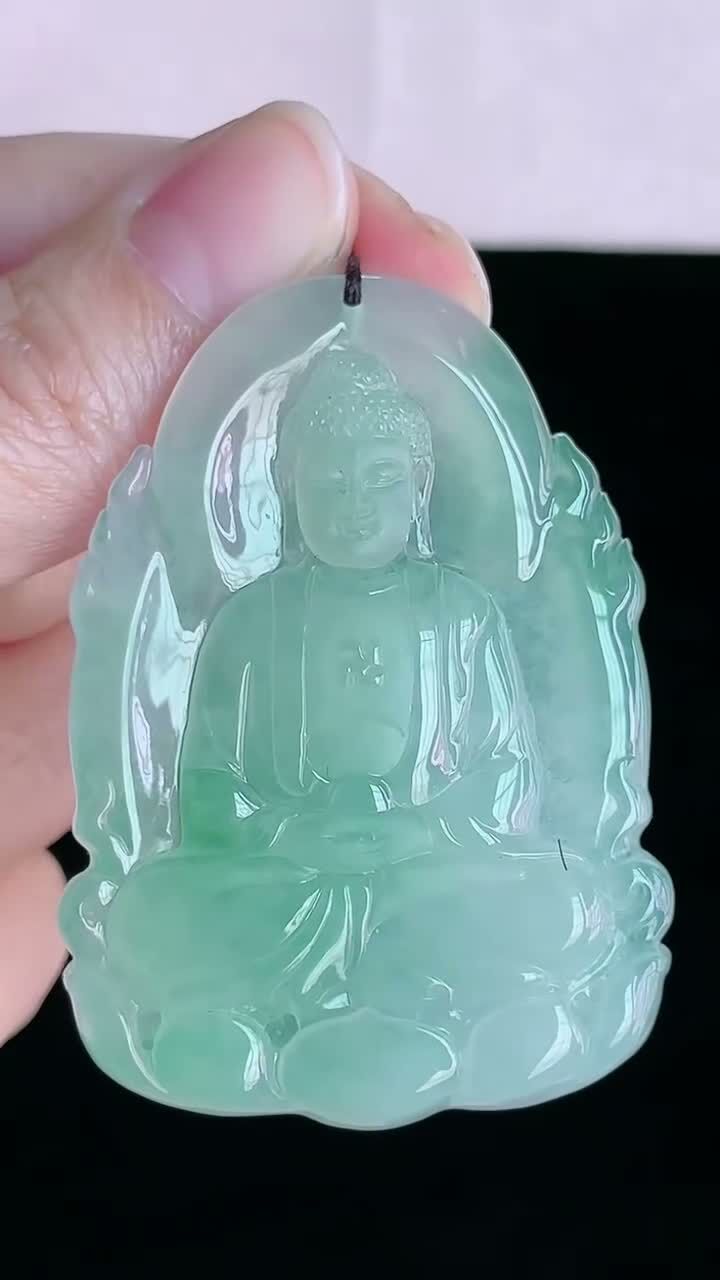 翡翠冰晴阿彌陀佛,天然翡翠A玉, 緬甸玉, Jade, Jadeite