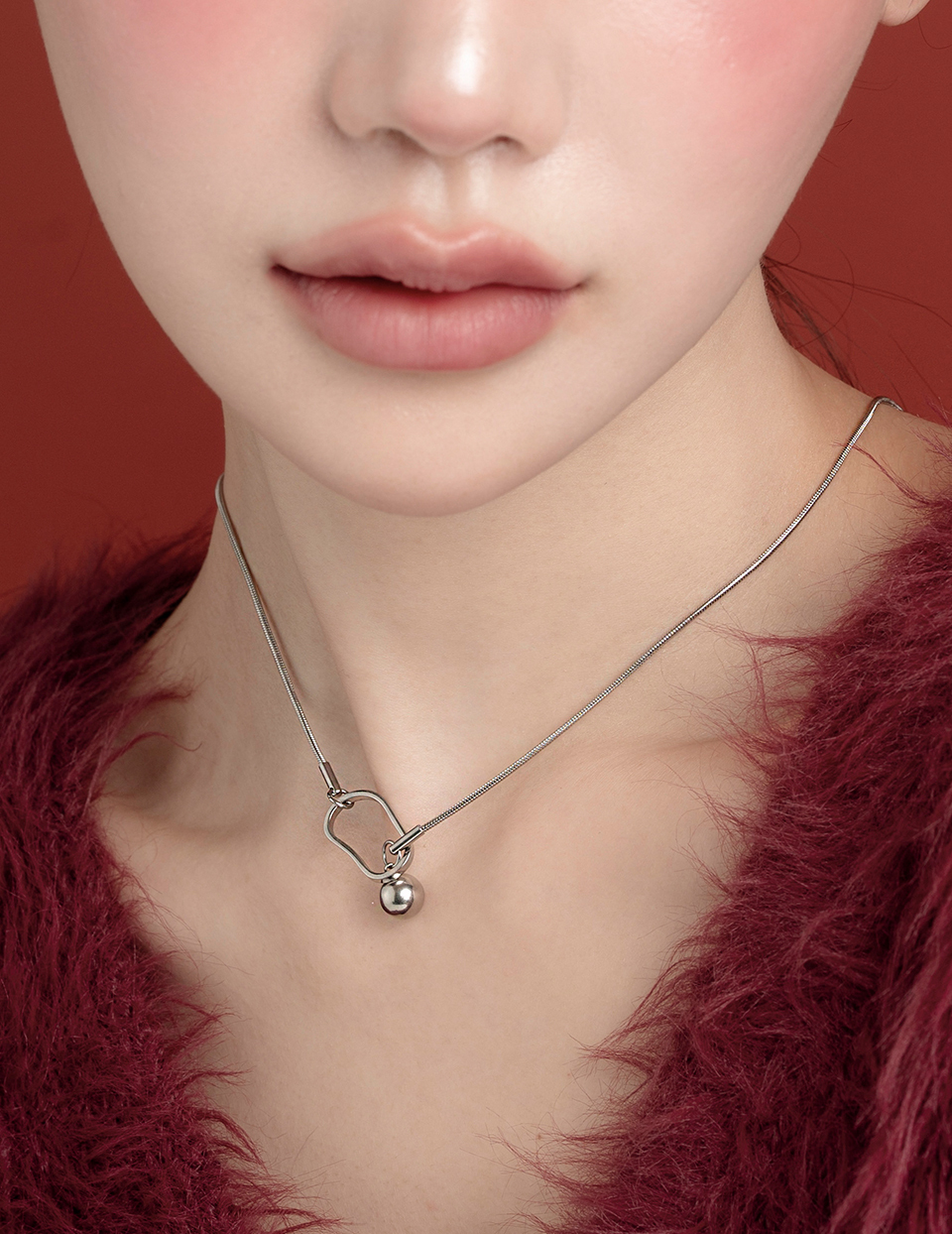 不規則環Y字項鍊