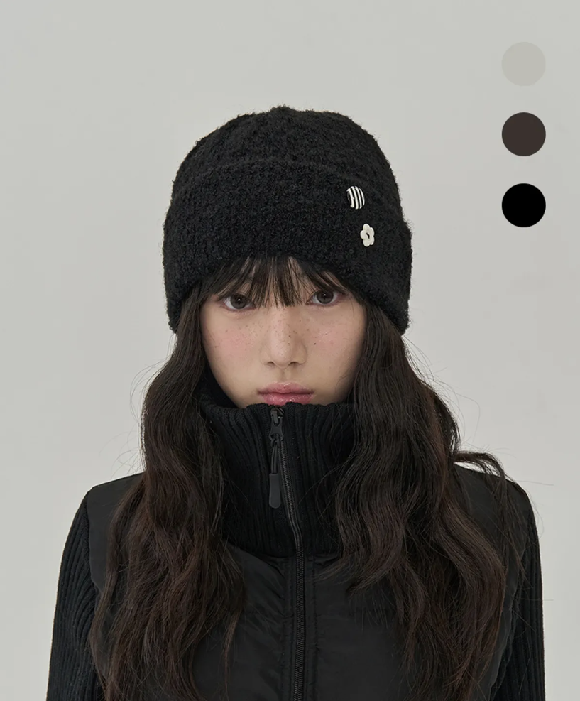 TOFFEE 鈕扣針織帽(3色) FEB