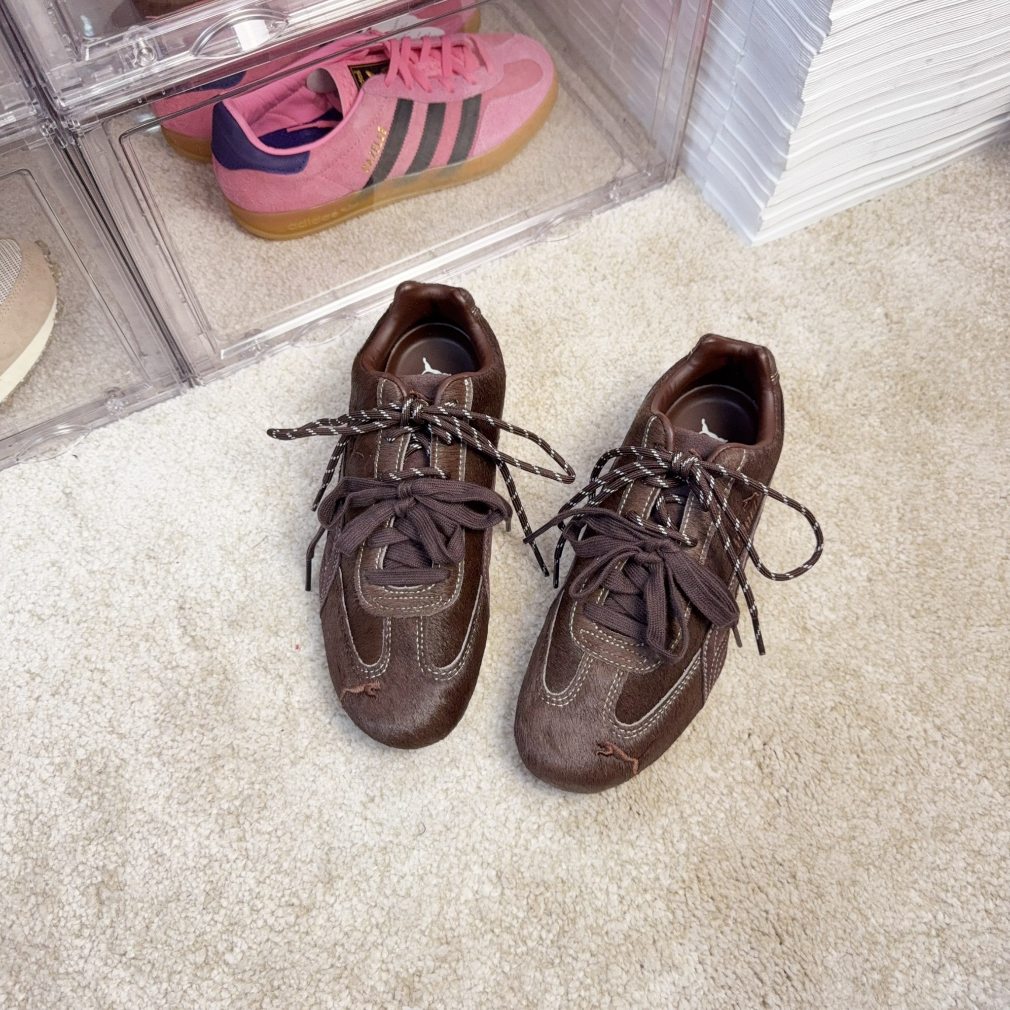 PUMA Speedcat Pony Hair 歐洲限定 巧克力布朗尼 深棕 馬毛 復古 薄底鞋 40583302