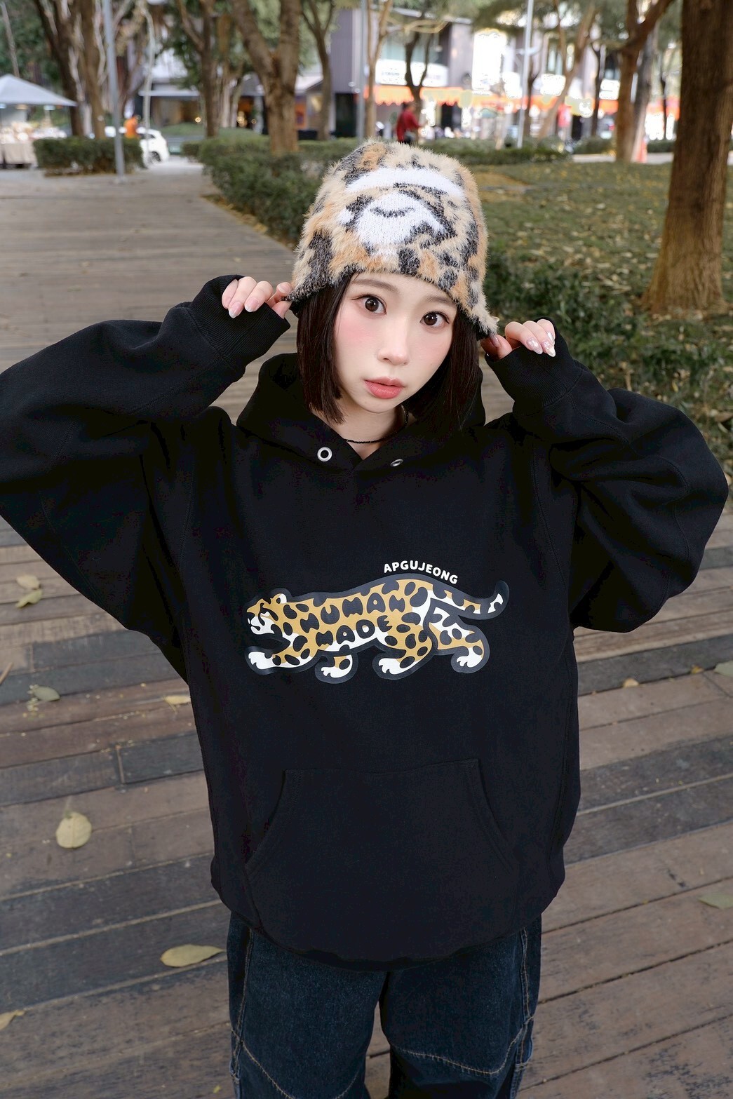 <快速出貨> HUMAN MADE 韓國店鋪限定 花豹 帽踢