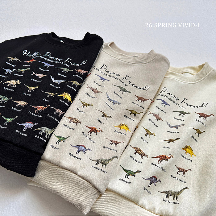 正韓春vividi 三色恐龍圖鑑上衣