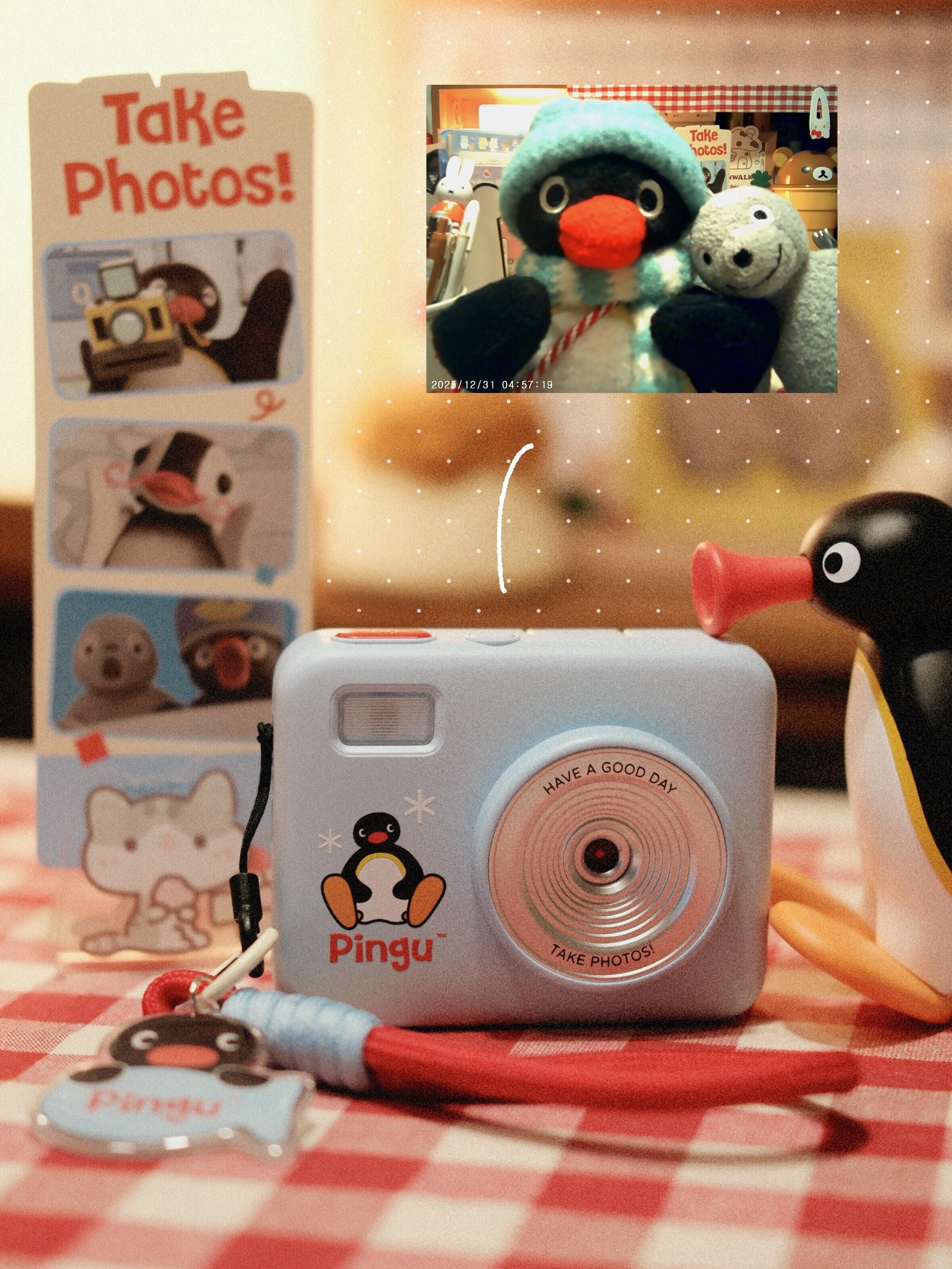 PINGU 企鵝家族 正版授權 翻蓋相機 CCD濾鏡 Pingu氛圍濾鏡 水藍色 淺藍色/預購 (想傳照片到手機的請加購讀卡器)