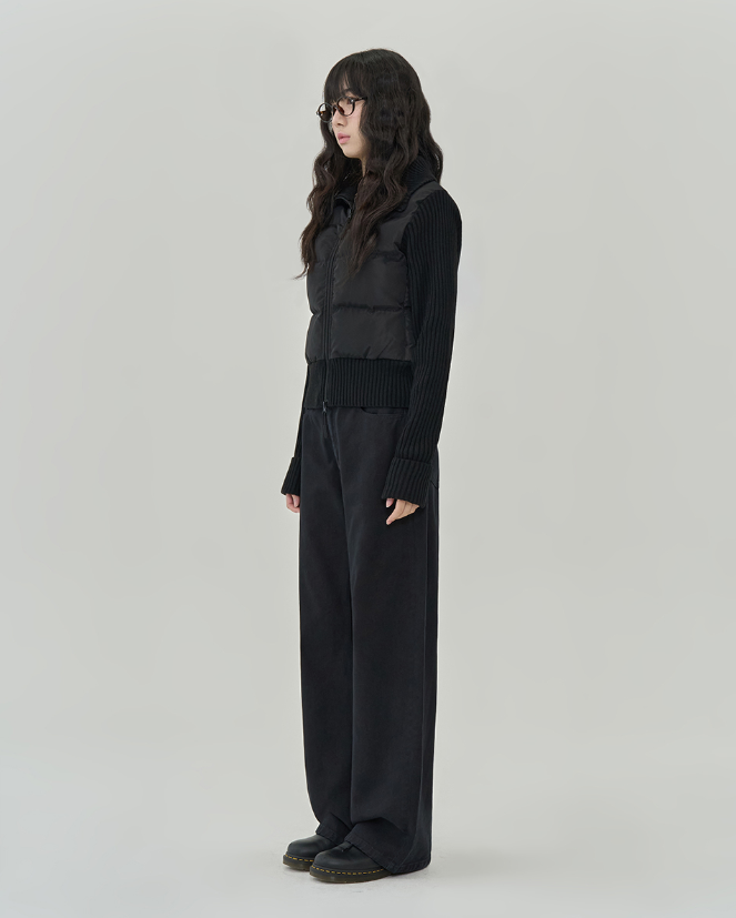 TOFFEE 針織拼接立領外套 FEB