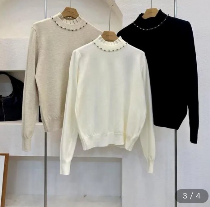 BM06 羊毛珠珠針織 胸45 -56 長22 原價 $399[一口價] 羊毛10%