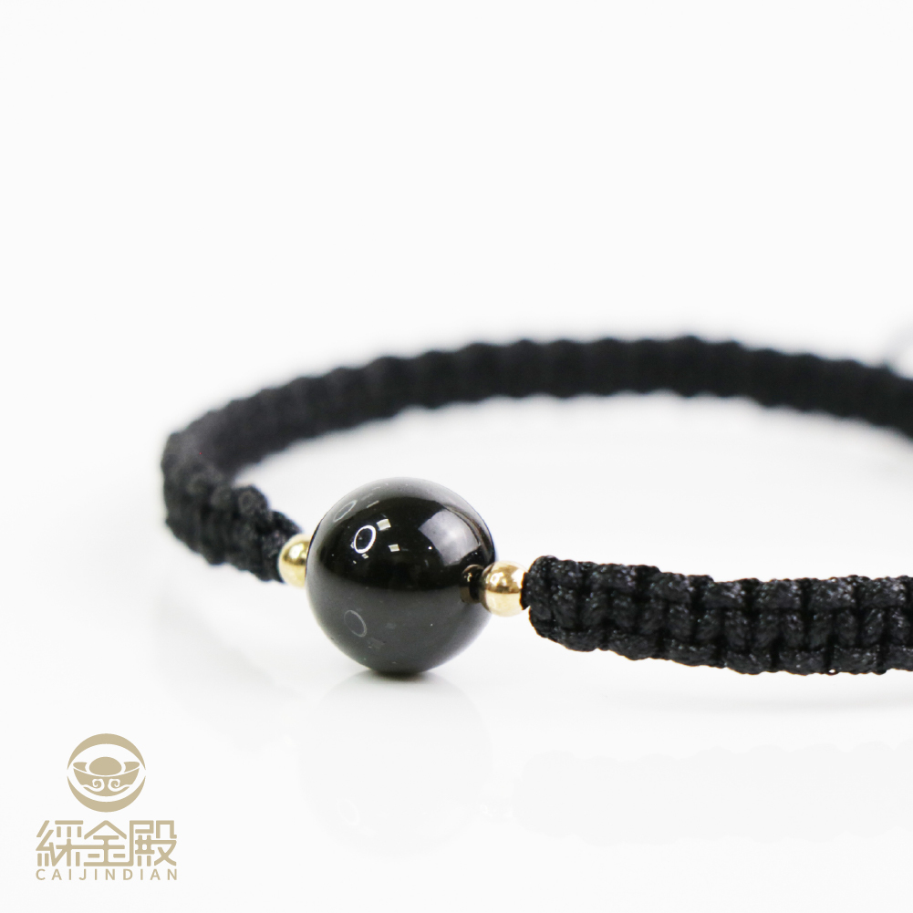 黑碧璽避邪手繩 《含過爐》提升領導能力 避邪 平安 消除負面能量【綵金殿】