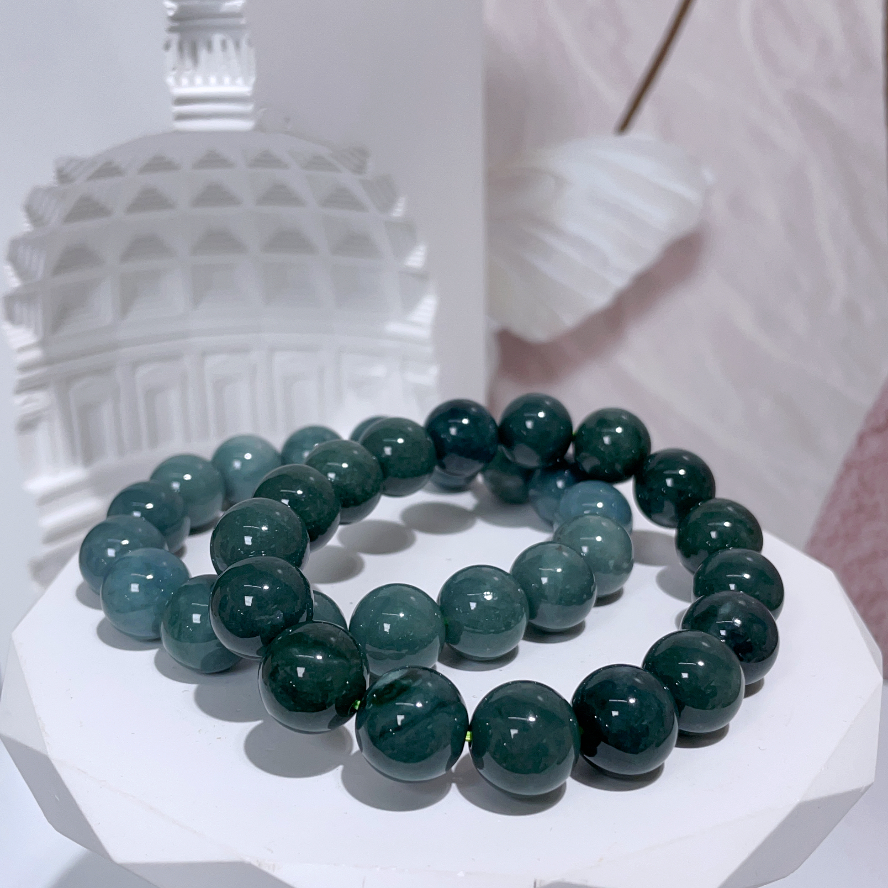 天然危料翡翠手串 12mm