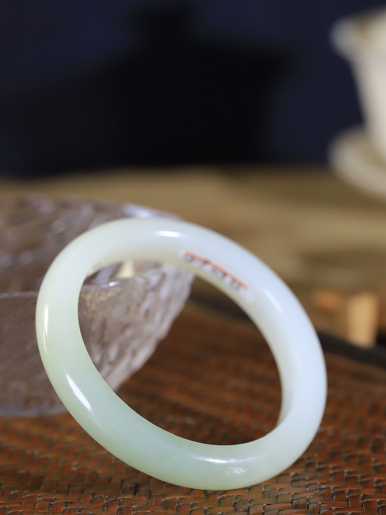 和田玉雙色一見鍾情手鐲,天然和田玉軟玉