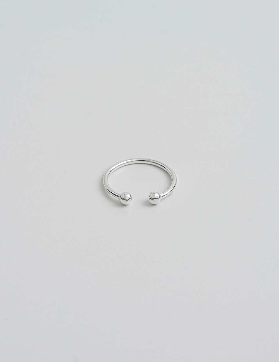 【925純銀】極簡雙珠可調式戒指