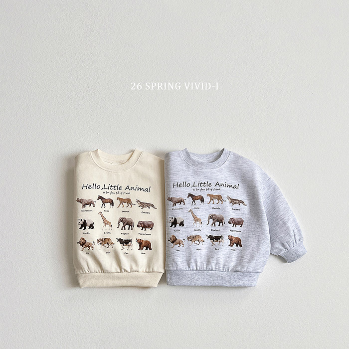 正韓春vividi 兩色動物圖鑑上衣