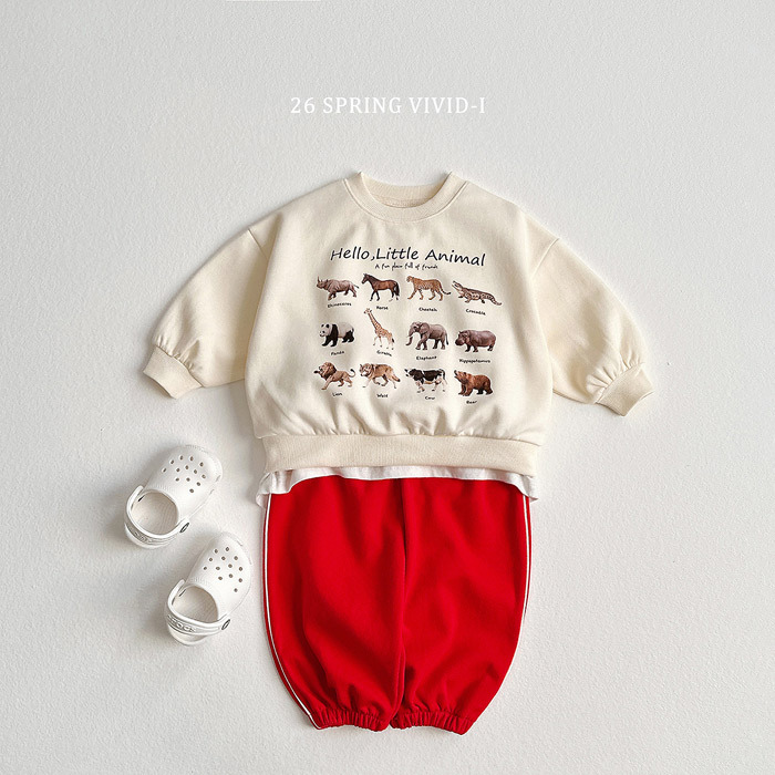 正韓春vividi 兩色動物圖鑑上衣