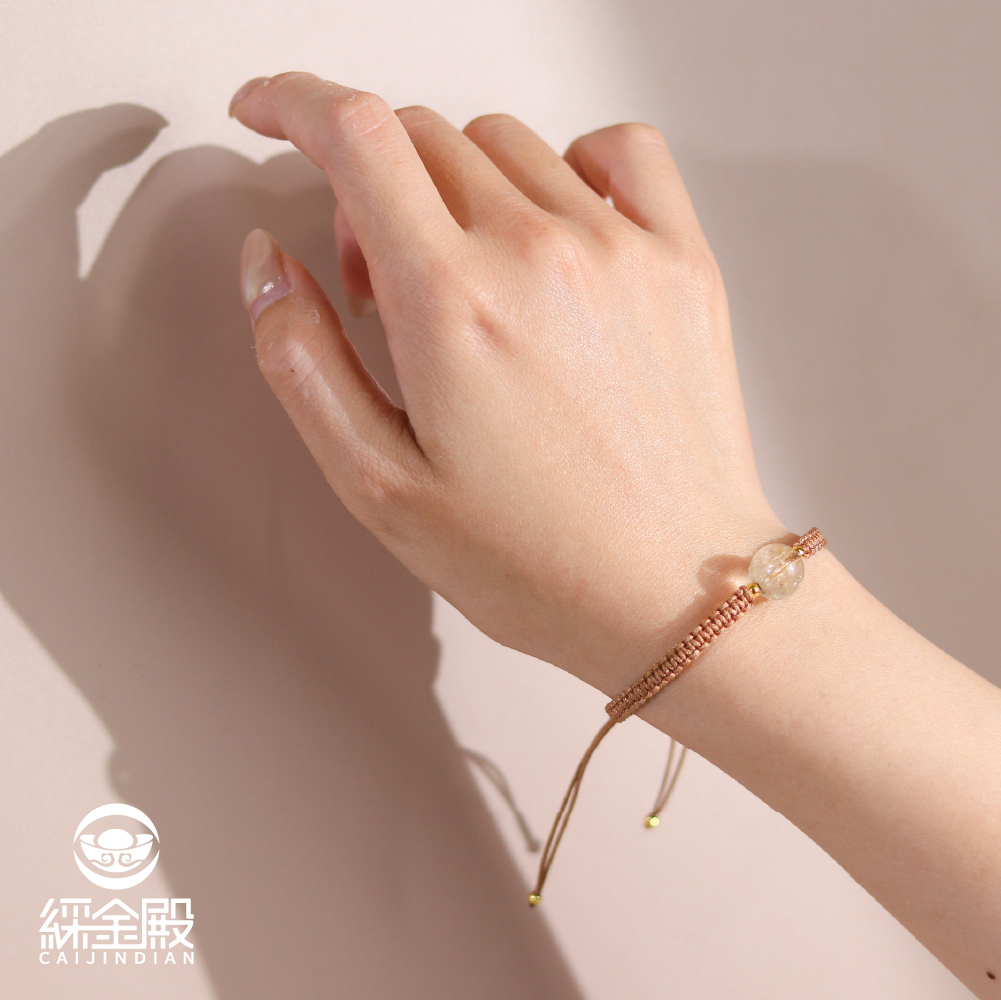 黃髮石提升事業運手繩｜《含過爐》防小人｜求升職 ｜ 聚財｜化犯太歲【綵金殿】