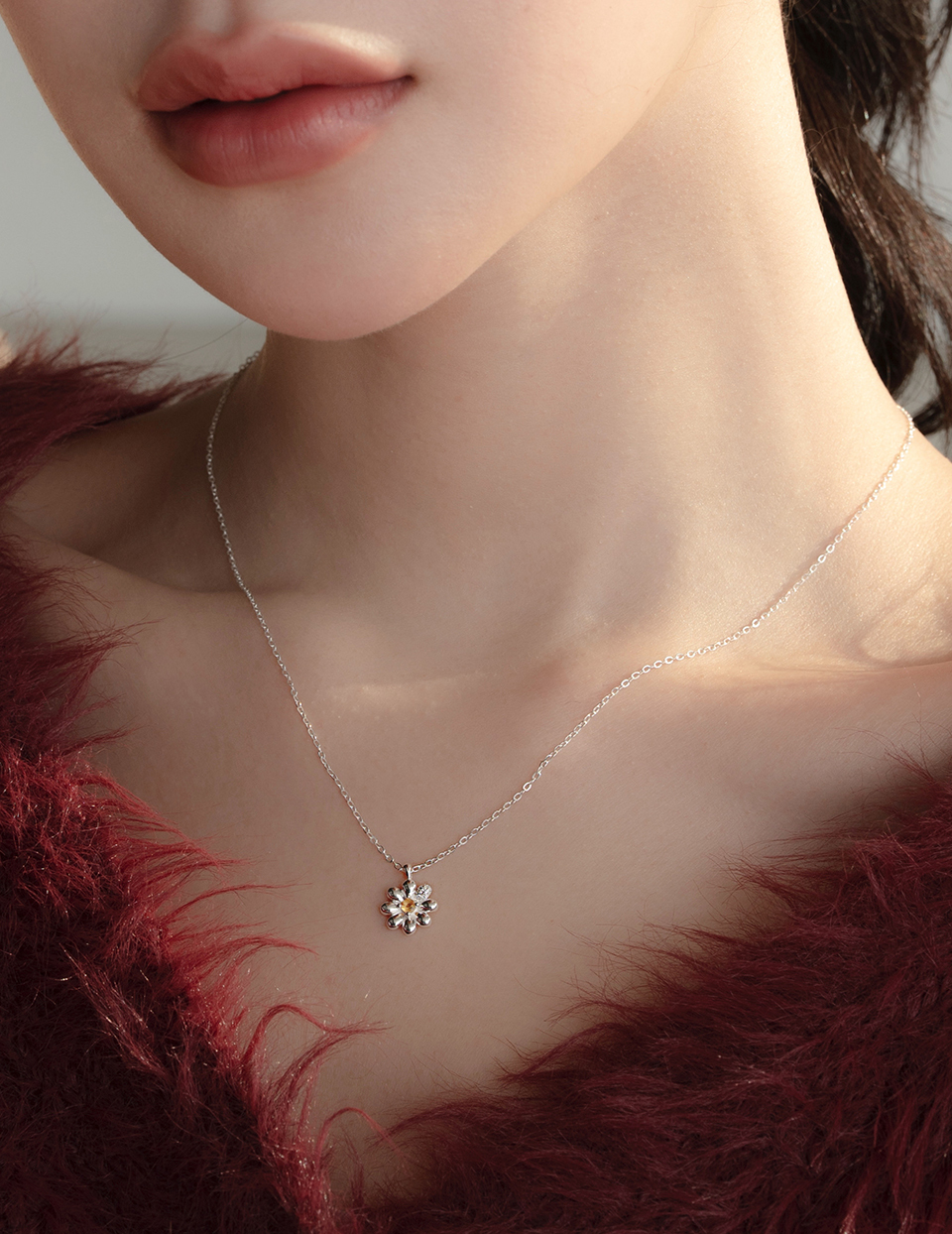 【925純銀】經典款小雛菊項鍊