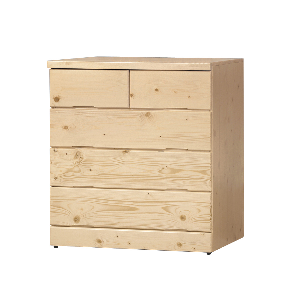 柏蒂家居-雅羅3尺松木四斗櫃/五抽收納置物櫃